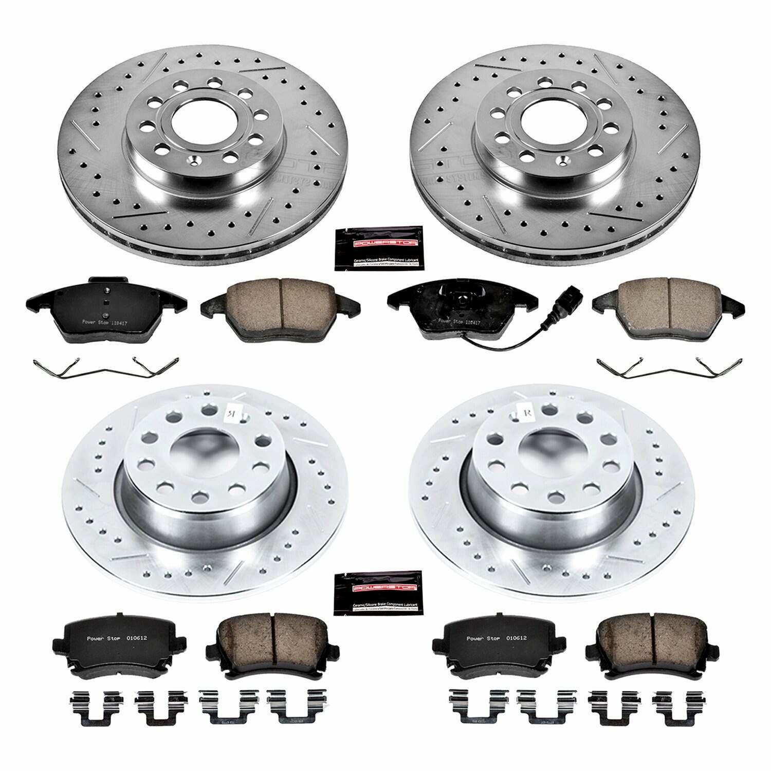 Power Stop 2010 Volkswagen Golf Front & Rear Z26 Street Warrior Brake Kit - K7837-26