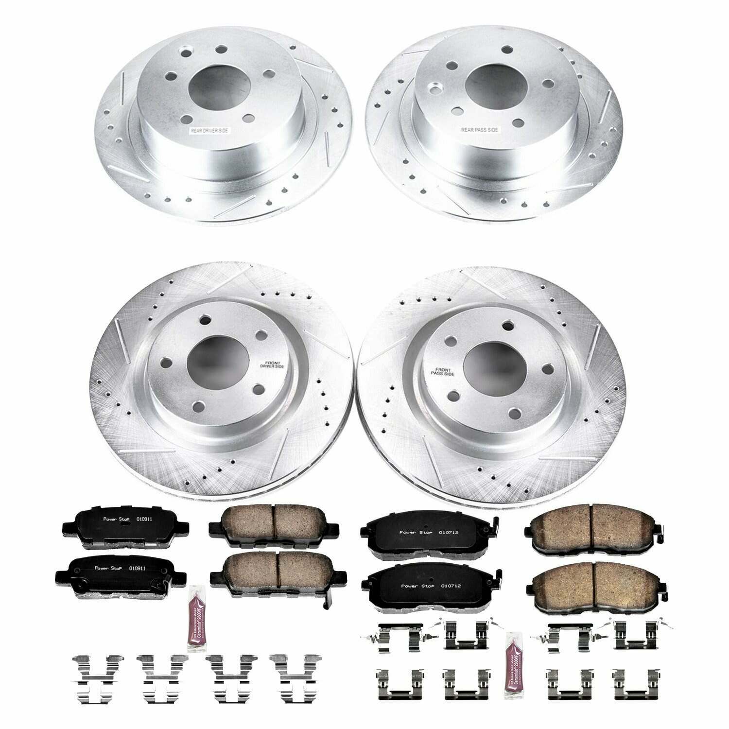 Power Stop 07-10 Nissan Altima Front & Rear Z26 Street Warrior Brake Kit - K7865-26