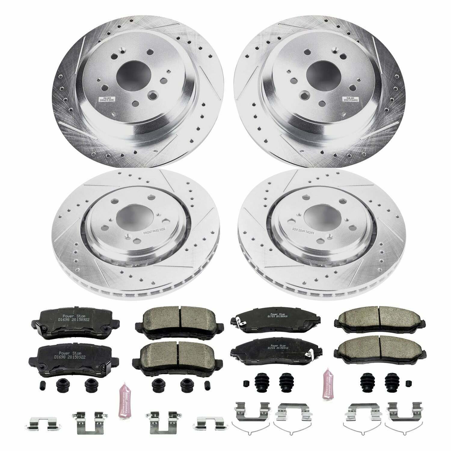 Power Stop 17-19 Acura MDX Front & Rear Z23 Evolution Sport Brake Kit - K7922