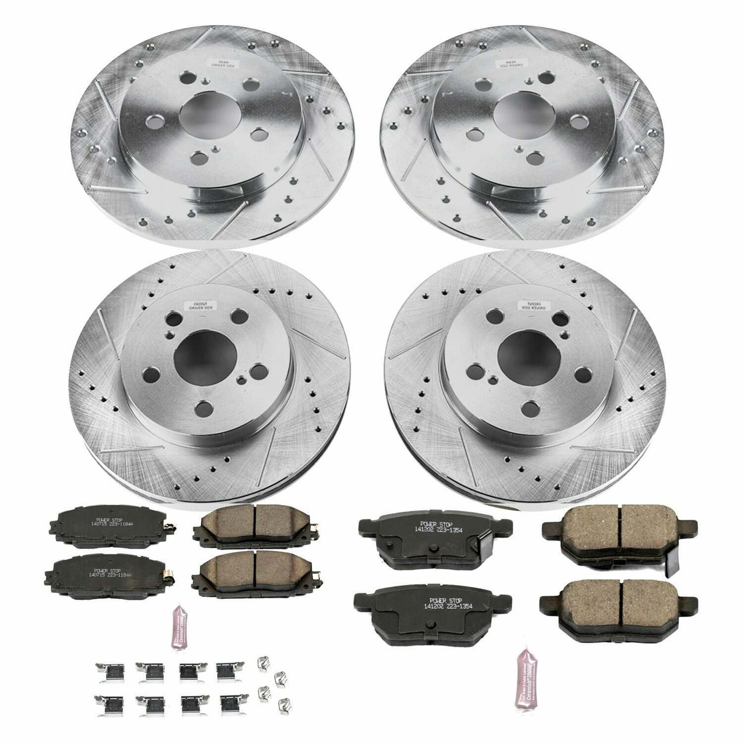 Power Stop 2018 Toyota Prius Prime Front & Rear Z23 Evolution Sport Brake Kit - K7924