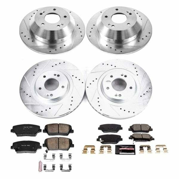 Power Stop 13-18 Hyundai Santa Fe Sport Front & Rear Z23 Evolution Sport Brake Kit - K8009