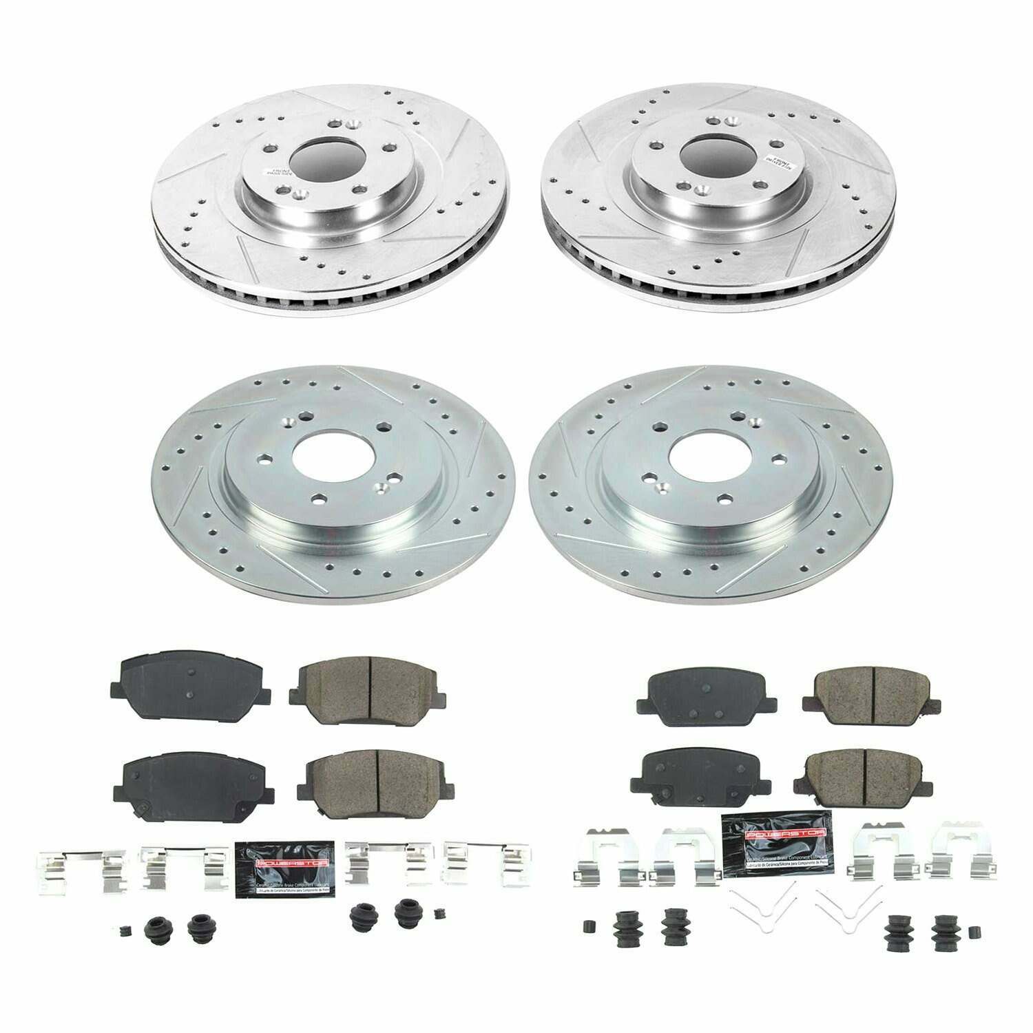 Power Stop 2019 Hyundai Santa Fe Front & Rear Z23 Evolution Sport Brake Kit - K8308