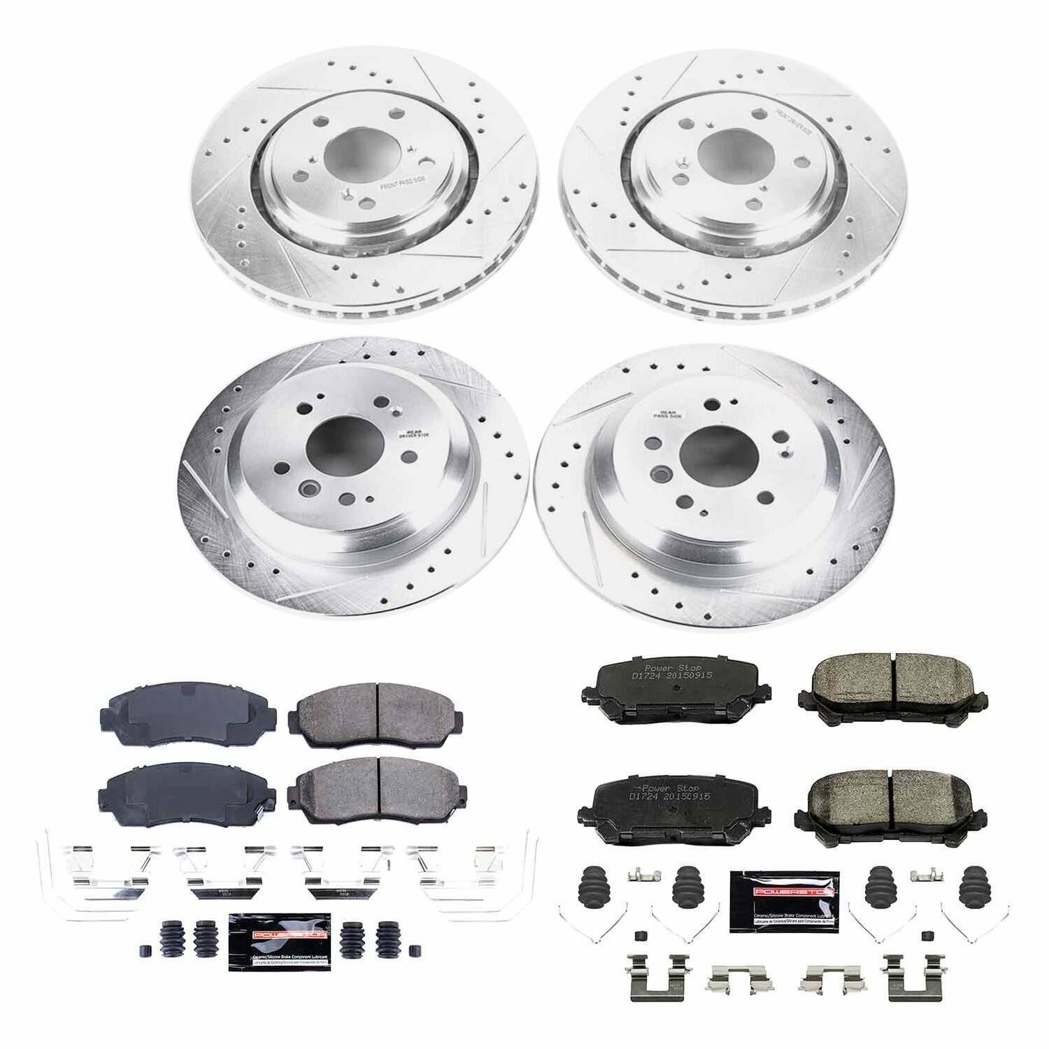Power Stop 19-20 Honda Passport Front & Rear Z23 Evolution Sport Brake Kit - K8613