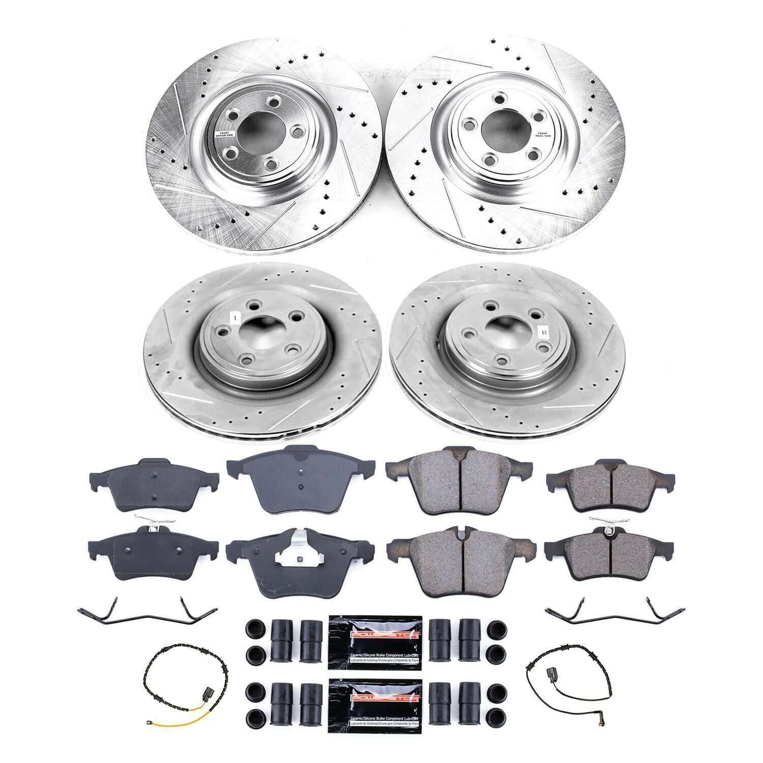 Power Stop 13-15 Jaguar XJ Front and Rear Z23 Evolution Brake Kit - K8891