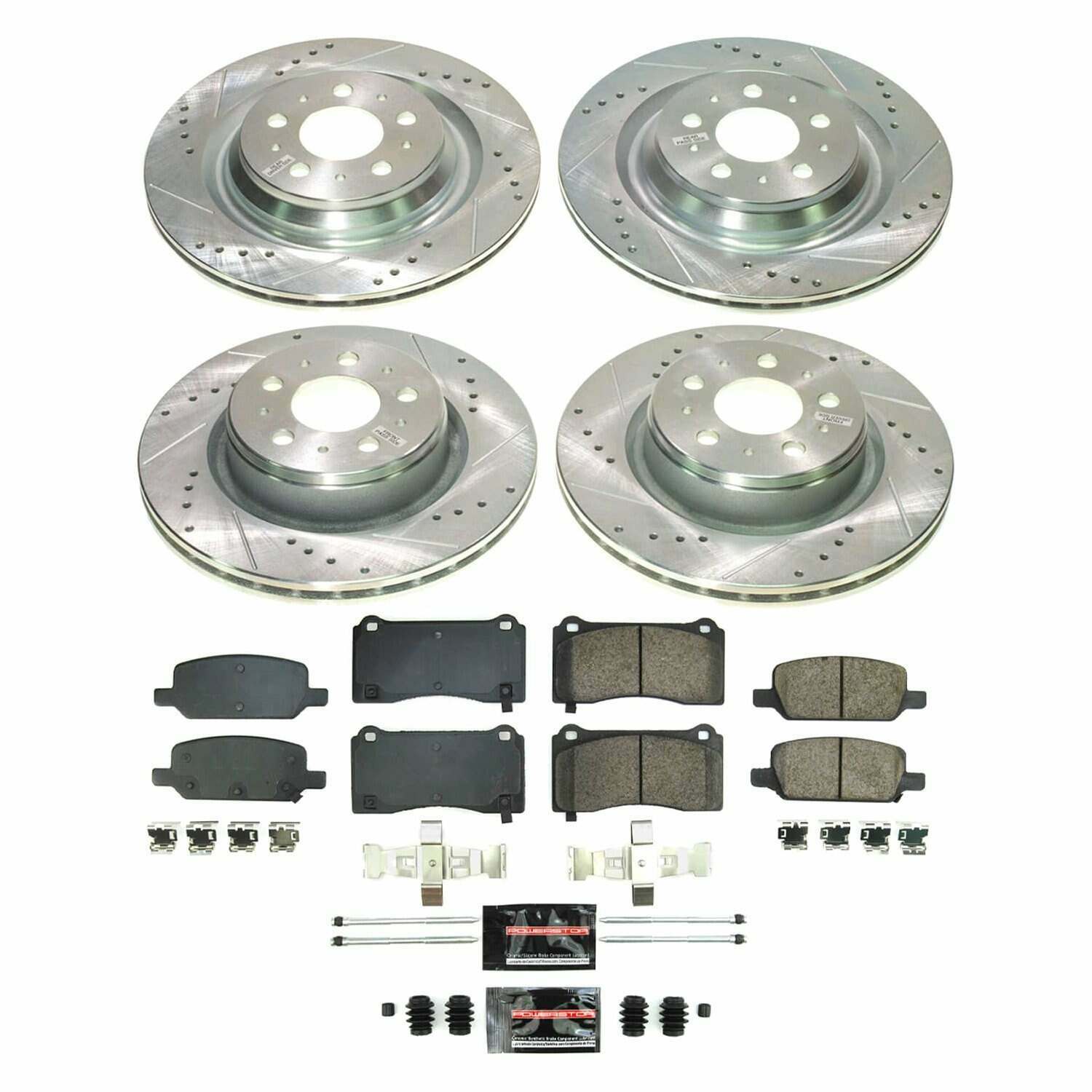 Power Stop 17-21 Tesla 3 Front and Rear Z23 Evolution Brake Kit - K8904