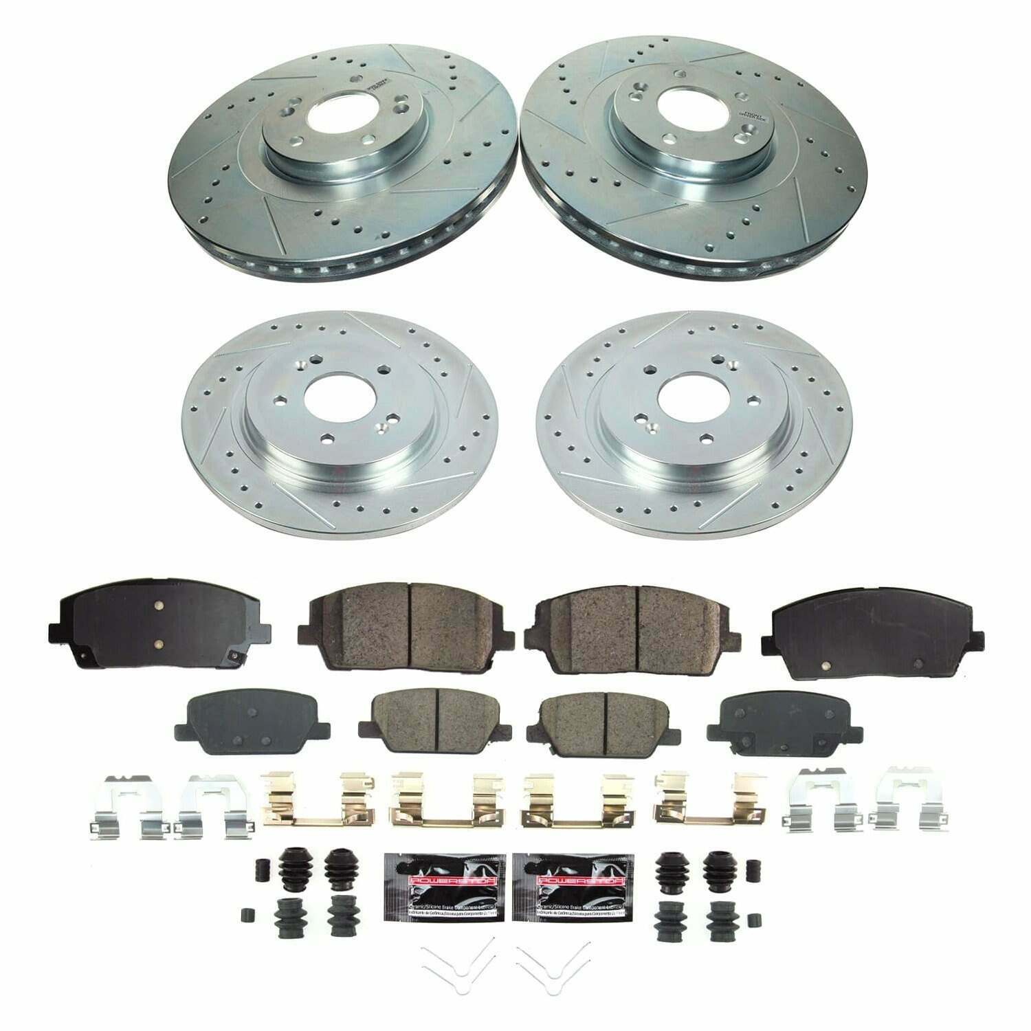 Power Stop 20-22 Kia Telluride Front and Rear Z23 Evolution Brake Kit - K8918