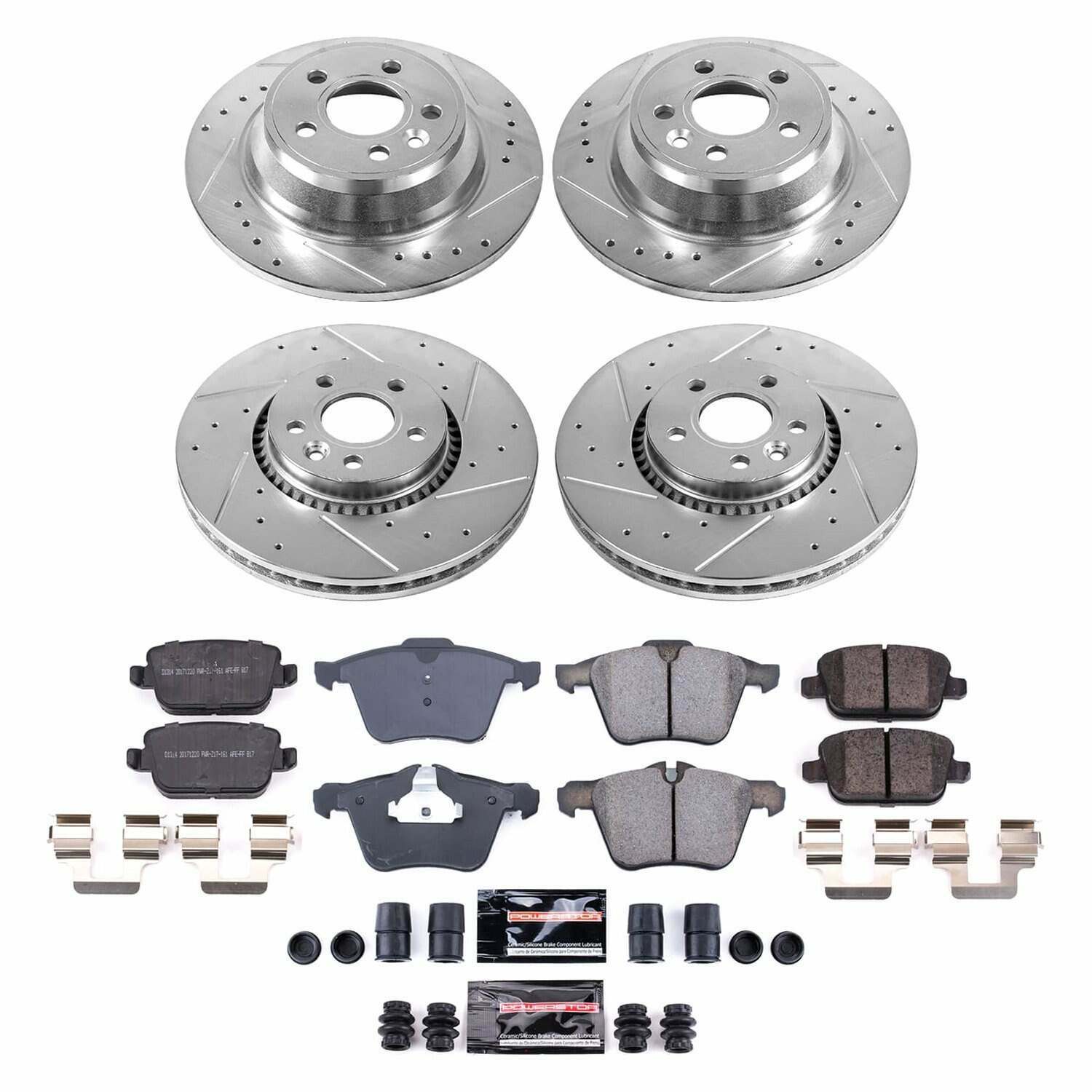 Power Stop 07-08 Volvo S80 Front and Rear Z23 Evolution Brake Kit - K9157