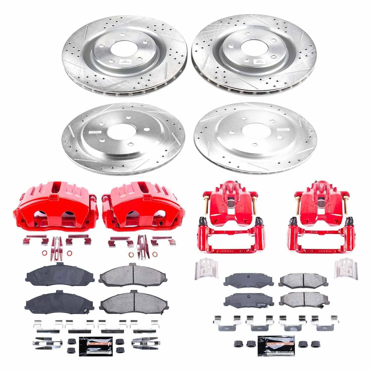 Power Stop 05-13 Chevrolet Corvette Front & Rear Z23 Evolution Sport Brake Kit w/Calipers - KC1418B