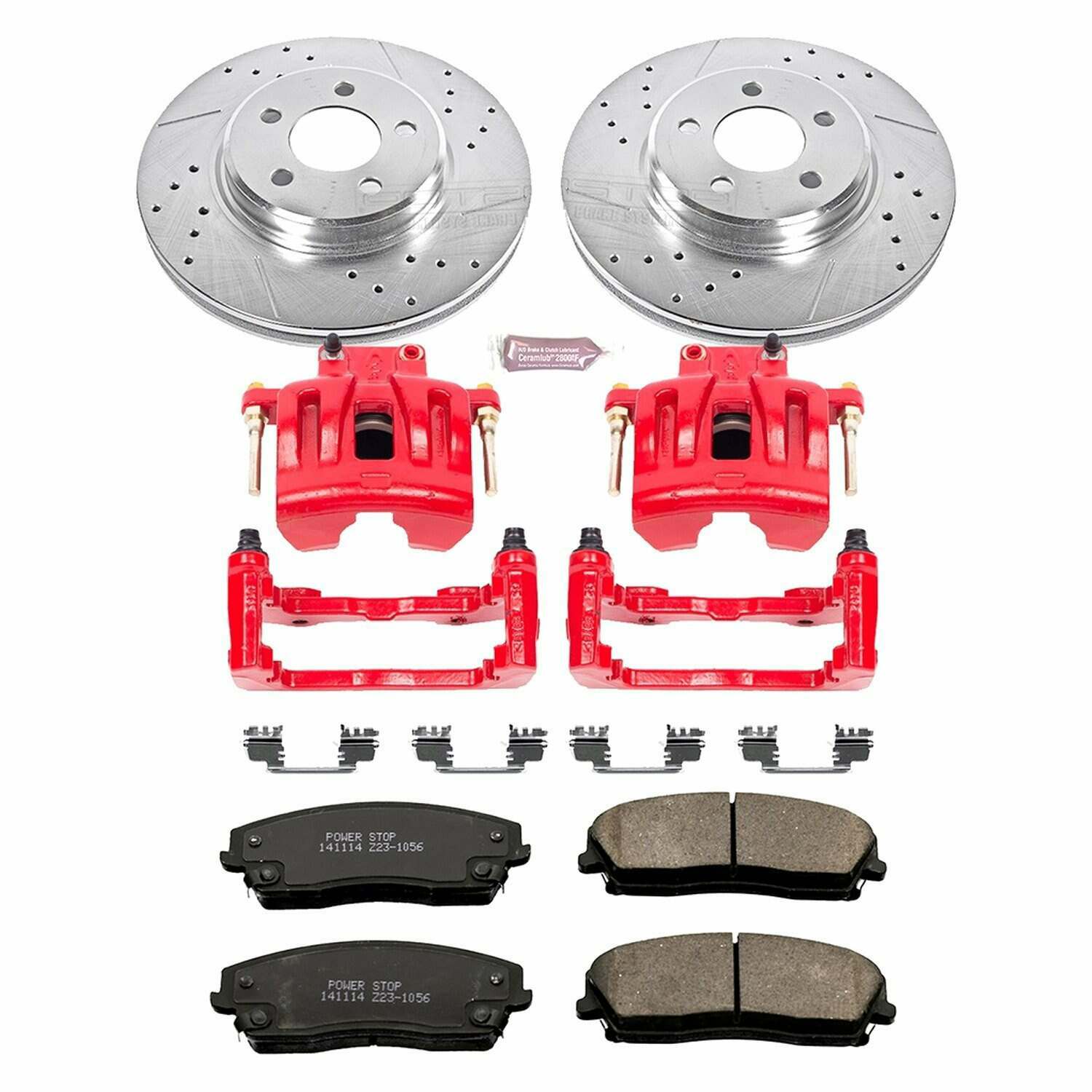 Power Stop 12-19 Chrysler 300 Front Z26 Street Warrior Brake Kit w/Calipers - KC1714A-26