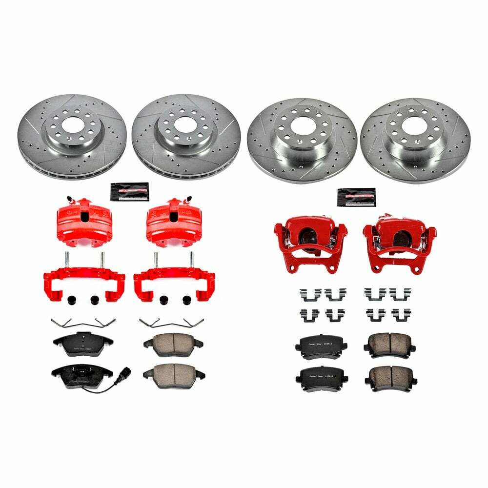 Power Stop 06-08 Audi A3 Front & Rear Z23 Evolution Sport Brake Kit w/Calipers - KC2260D