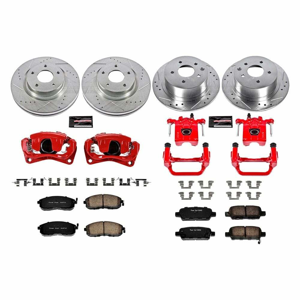 Power Stop 2010 Nissan Altima Front & Rear Z23 Evolution Sport Brake Kit w/Calipers - KC242