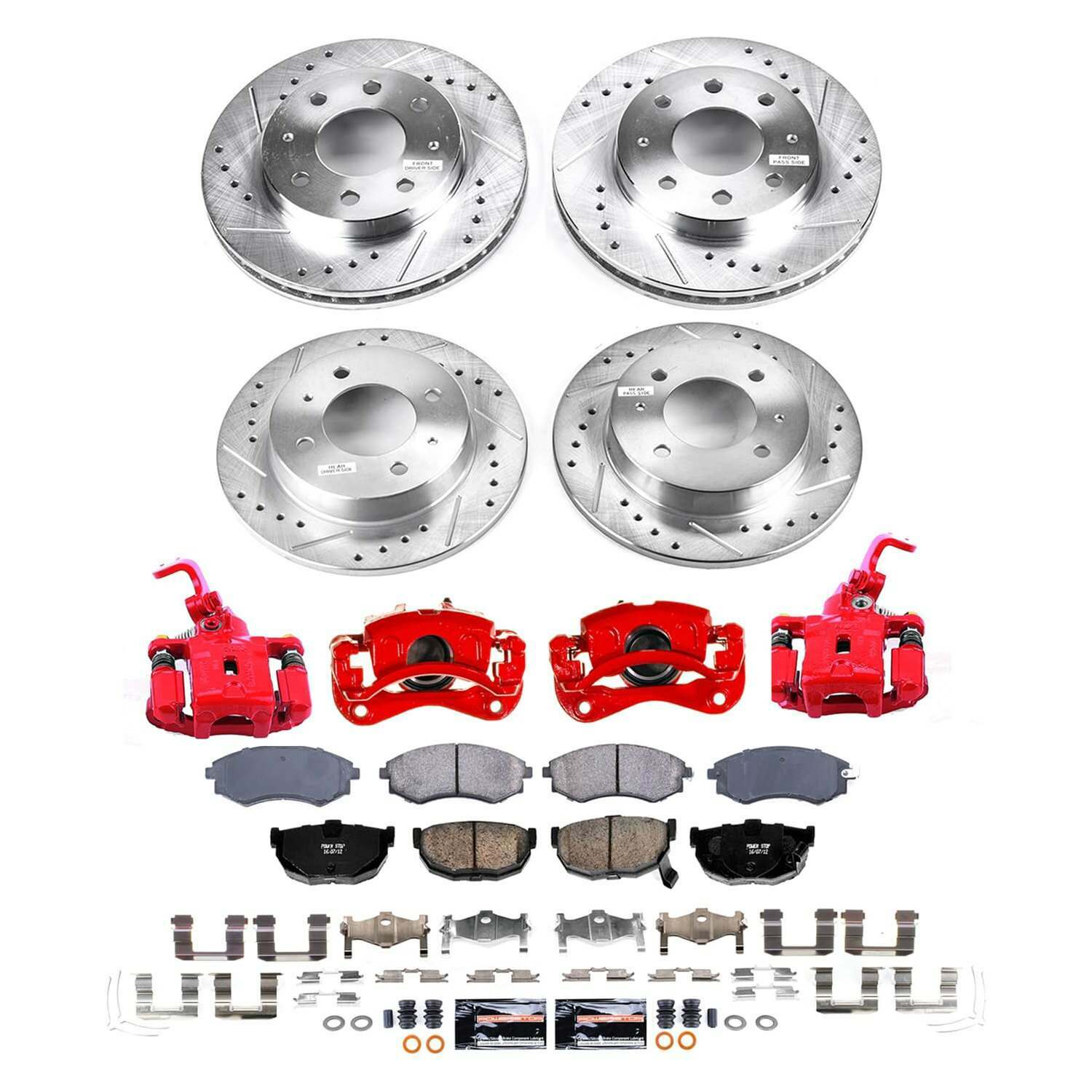 Power Stop 05-06 Hyundai Elantra Front and Rear Z23 Evolution Kit w/Calipers - KC2778A