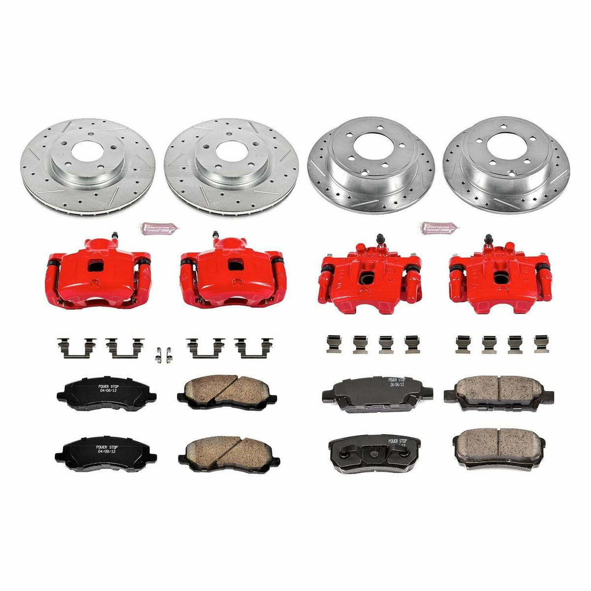 Power Stop 2012 Mitsubishi Lancer Front & Rear Z23 Evolution Sport Brake Kit w/Calipers - KC2840A