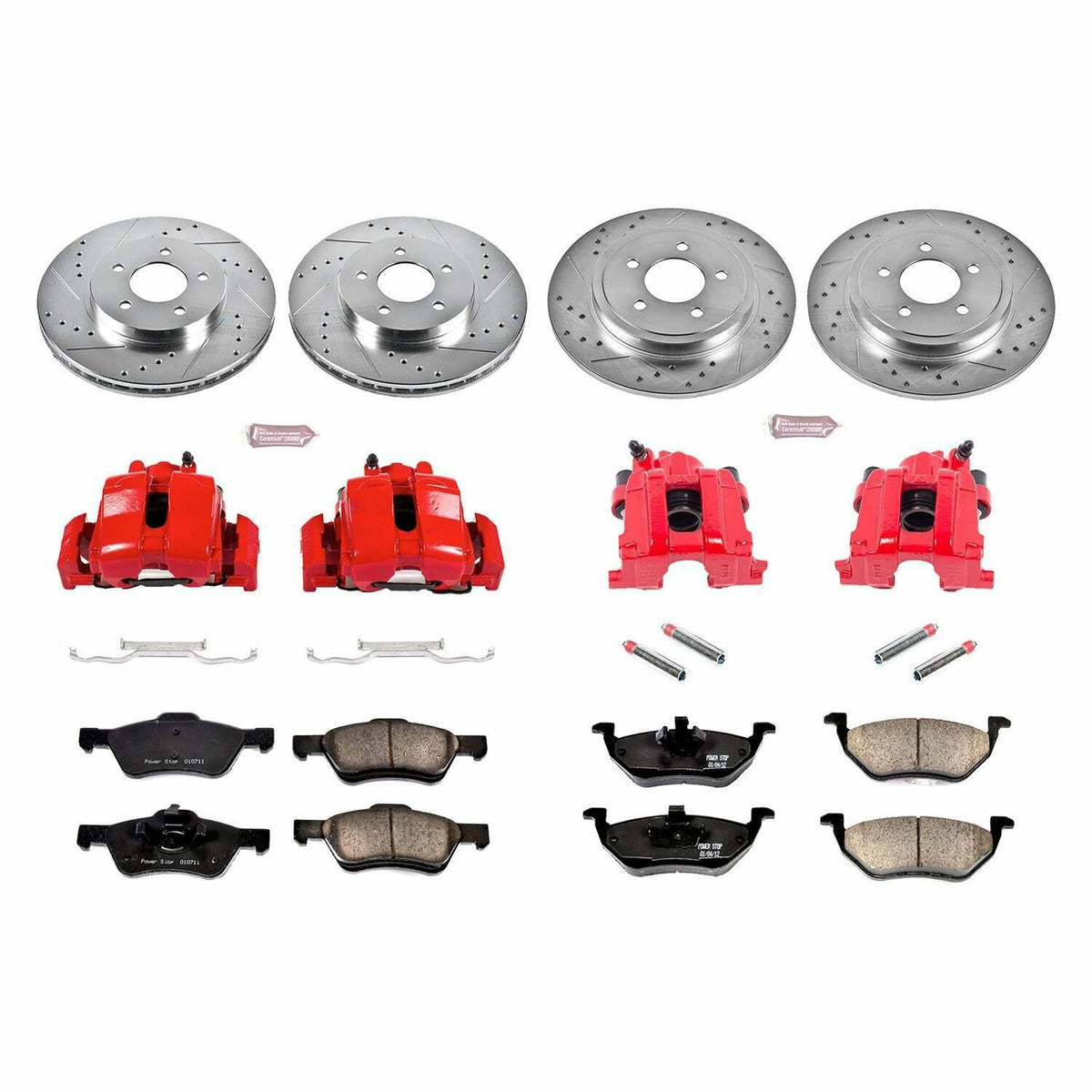 Power Stop 2007 Ford Escape Front & Rear Z23 Evolution Sport Brake Kit w/Calipers - KC4024A