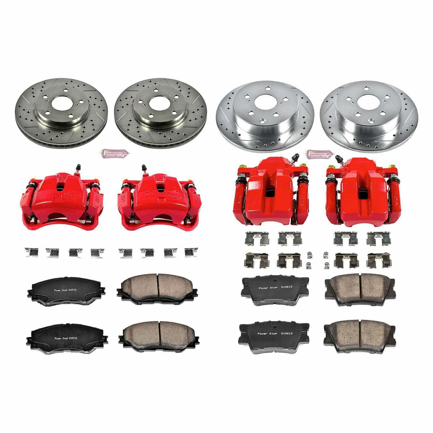 Power Stop 2011 Toyota RAV4 Front & Rear Z23 Evolution Sport Brake Kit w/Calipers - KC4100A