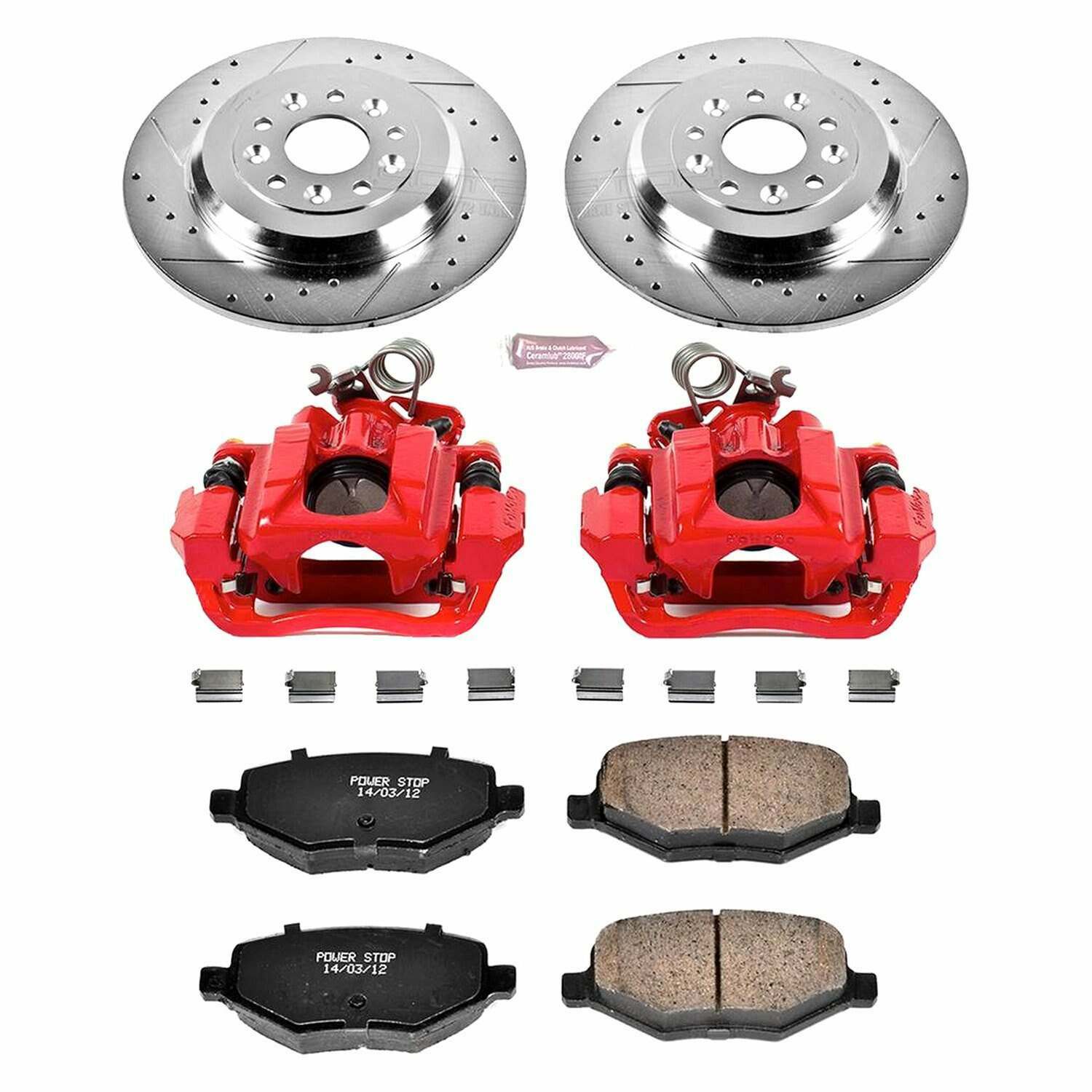 Power Stop 11-15 Ford Edge Rear Z23 Evolution Sport Brake Kit w/Calipers - KC4744C