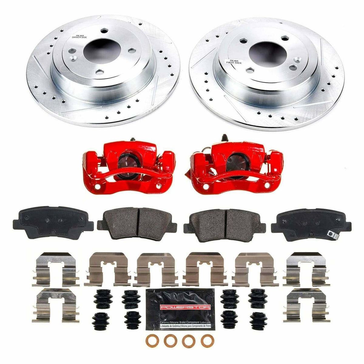 Power Stop 12-17 Kia Rio Rear Z23 Evolution Kit w/Calipers - KC6507A