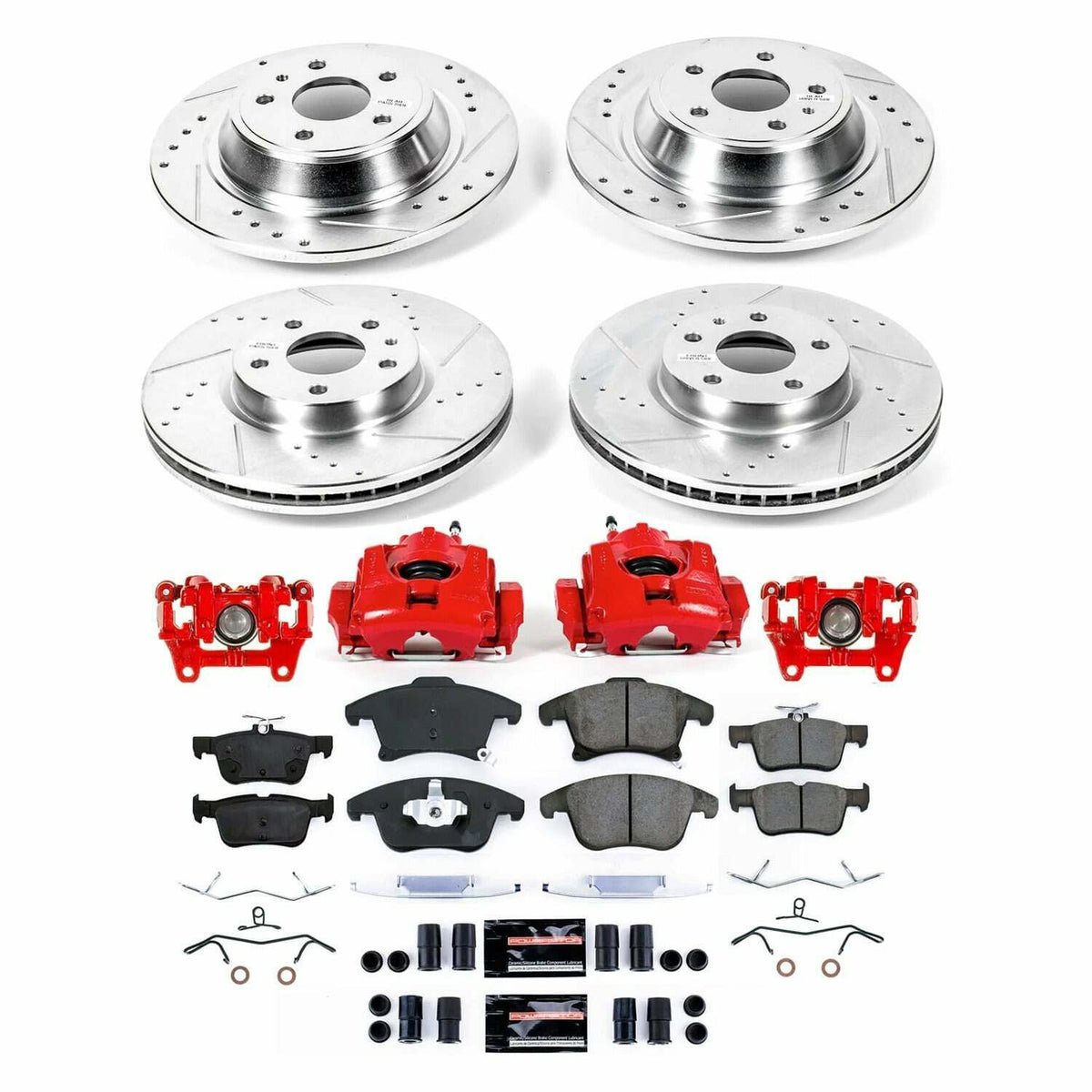 Power Stop 13-14 Lincoln MKZ Front and Rear Z23 Evolution Kit w/Calipers - KC6556B