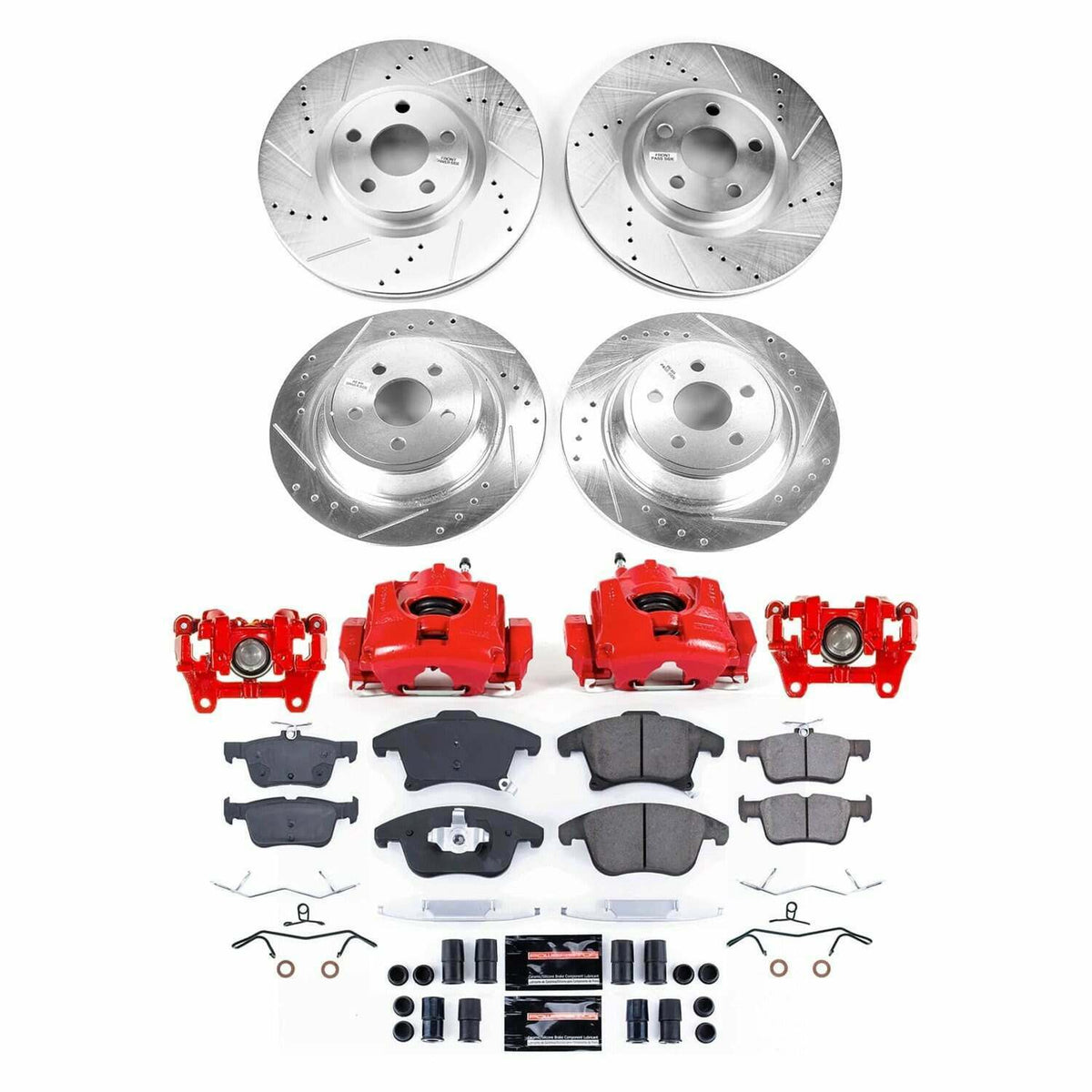 Power Stop 17-20 Lincoln MKZ Front and Rear Z23 Evolution Kit w/Calipers - KC7912A
