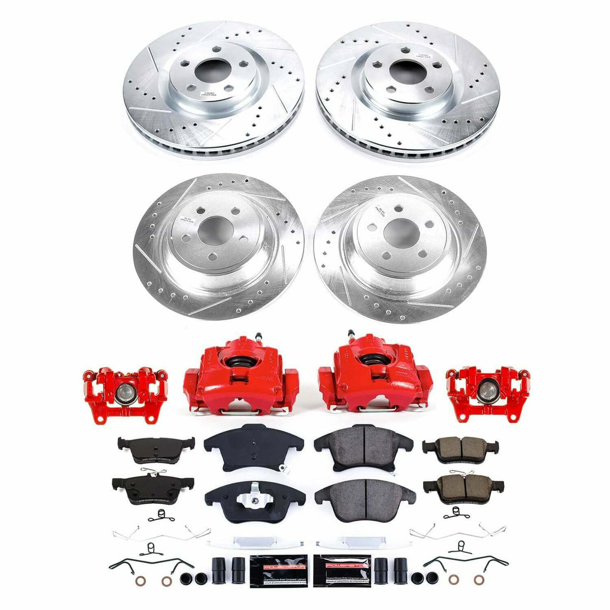 Power Stop 19-20 Ford SSV Plug-In Hybrid Front and Rear Z23 Evolution Kit w/Calipers - KC8541A
