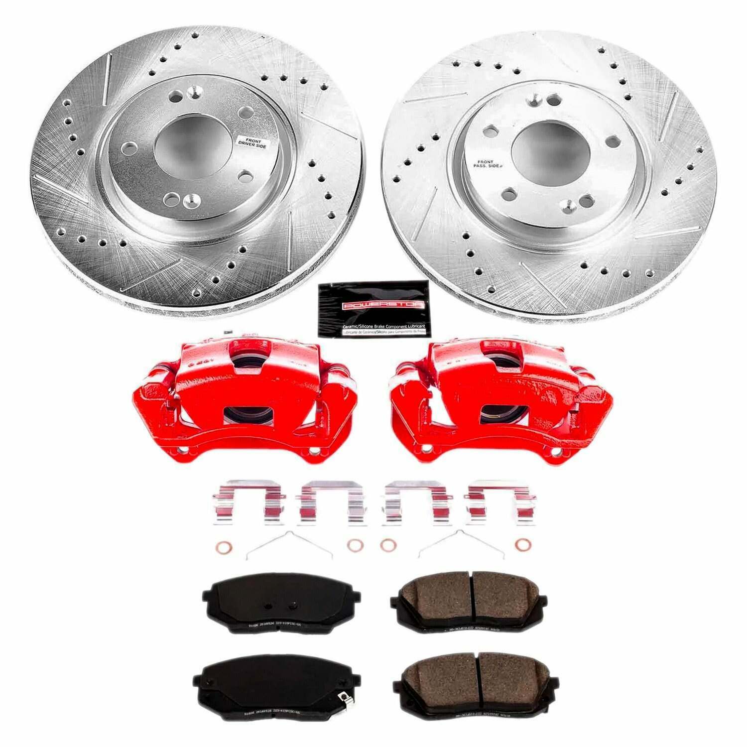 Power Stop 2017 Kia Optima Front Z23 Evolution Sport Brake Kit w/Calipers - KC8621