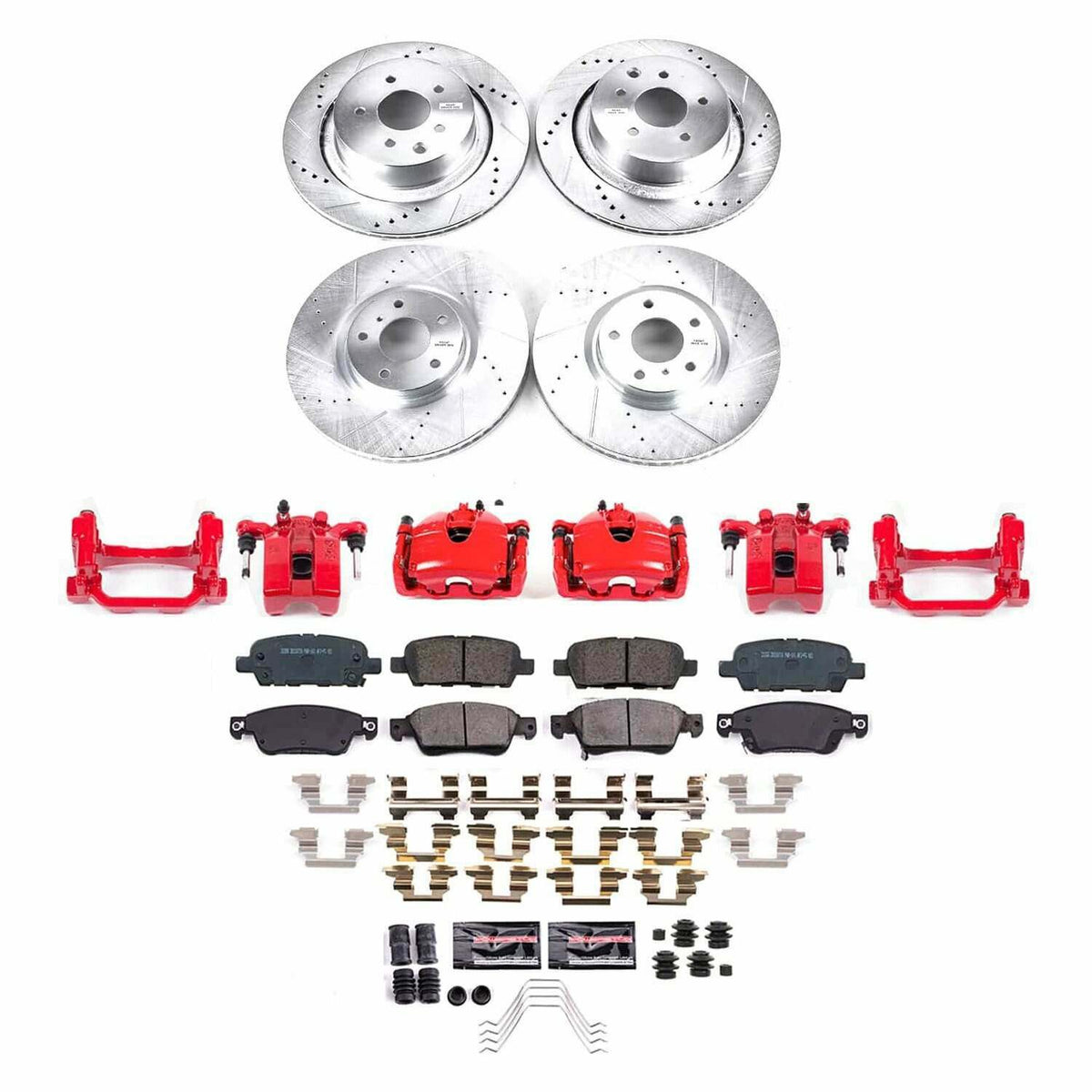 Power Stop 14-15 Infiniti Q60 Front and Rear Z23 Evolution Kit w/Calipers - KC9063