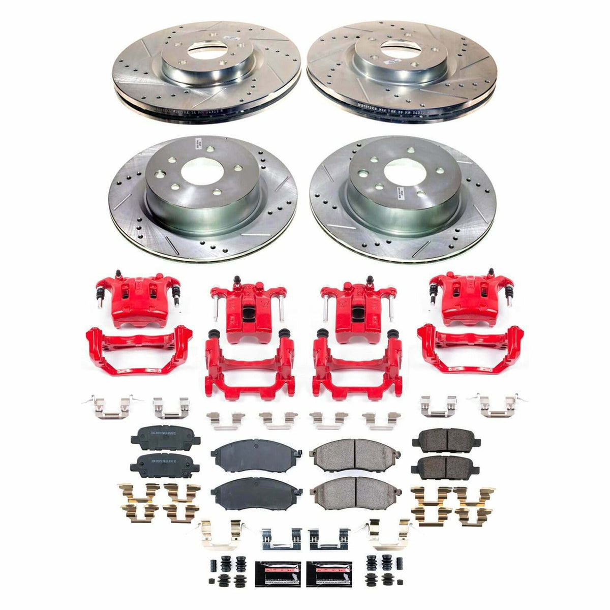 Power Stop 08-09 Infiniti EX35 Front and Rear Z23 Evolution Kit w/Calipers - KC9065