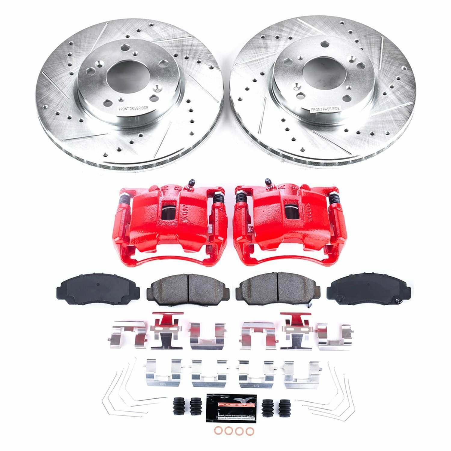 Power Stop 06-11 Honda Civic Front Z23 Evolution Kit w/Calipers - KC9109