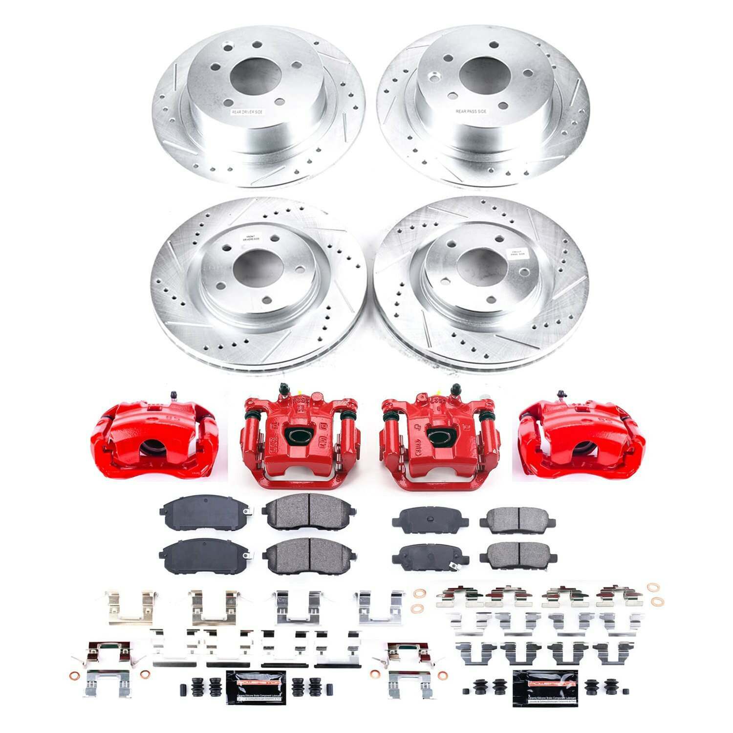 Power Stop 11-17 Nissan Juke Front and Rear Z23 Evolution Kit w/Calipers - KC9141