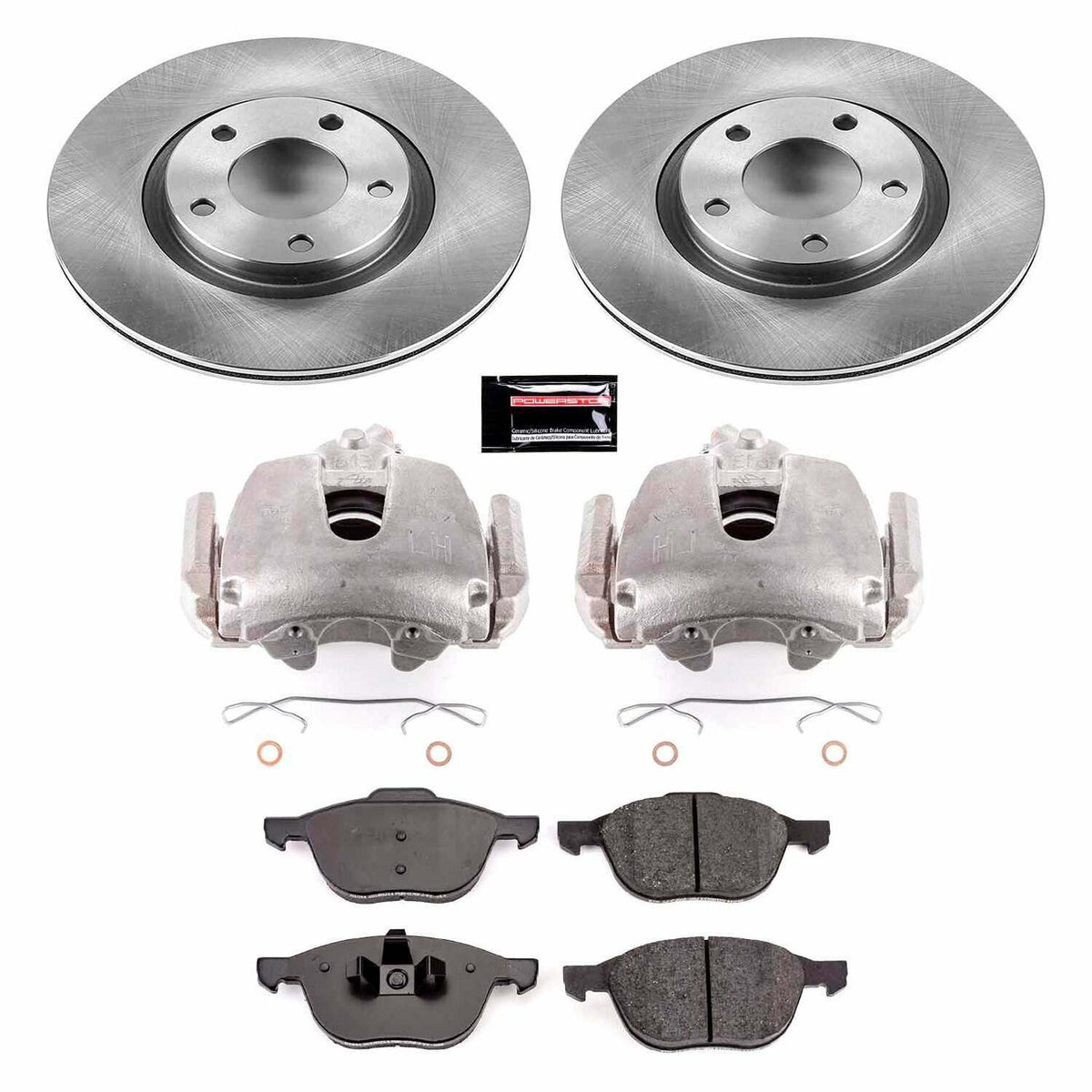 Power Stop 09-10 Mazda 3 Front Autospecialty Brake Kit w/Calipers - KCOE125A