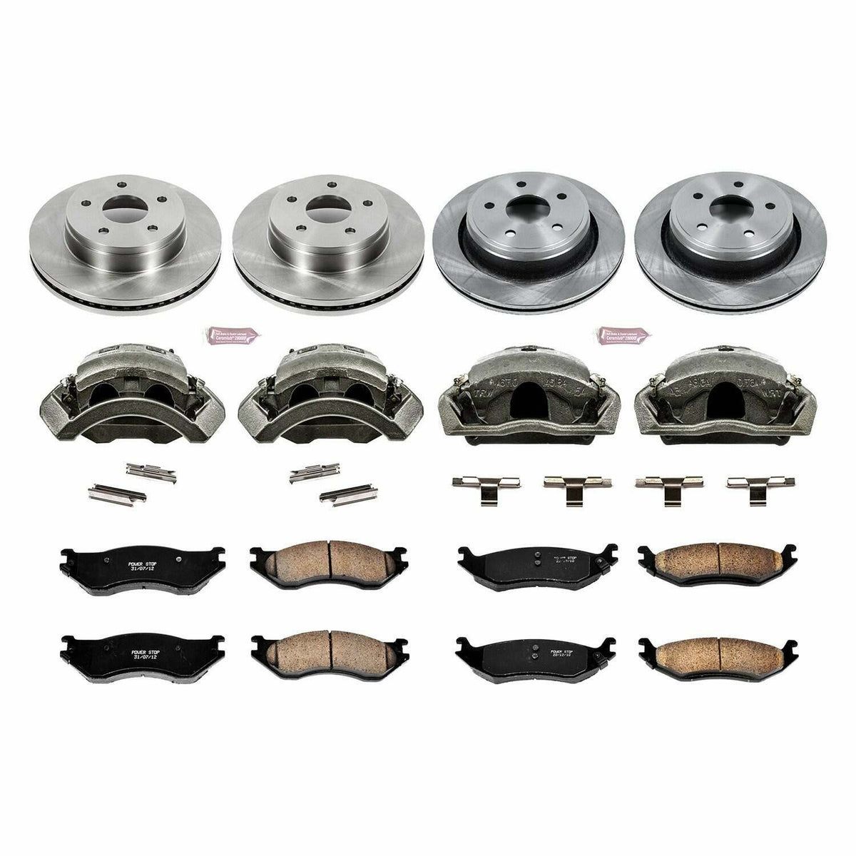 Power Stop 04-06 Dodge Durango Front & Rear Autospecialty Kit w/Cals - KCOE2166A