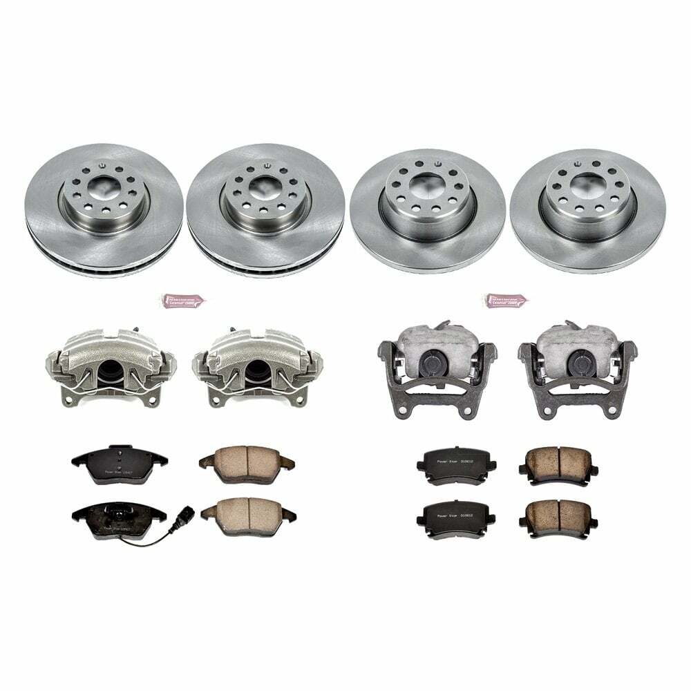 Power Stop 06-08 Audi A3 Front & Rear Autospecialty Brake Kit w/Calipers - KCOE2260D