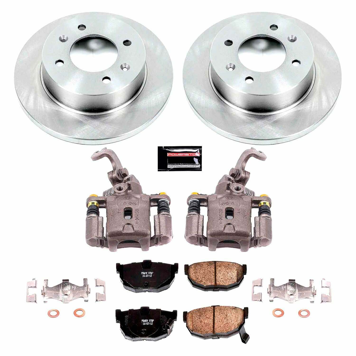 Power Stop 97-06 Hyundai Elantra Rear Autospecialty Brake Kit w/Calipers - KCOE3106