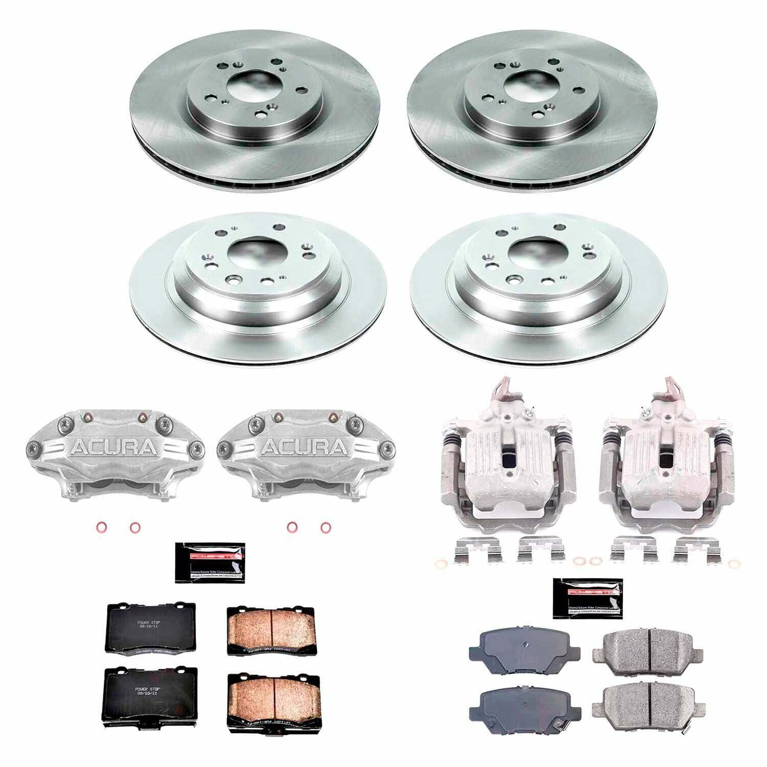 Power Stop 05-12 Acura RL Front & Rear Autospecialty Brake Kit w/Calipers - KCOE4045