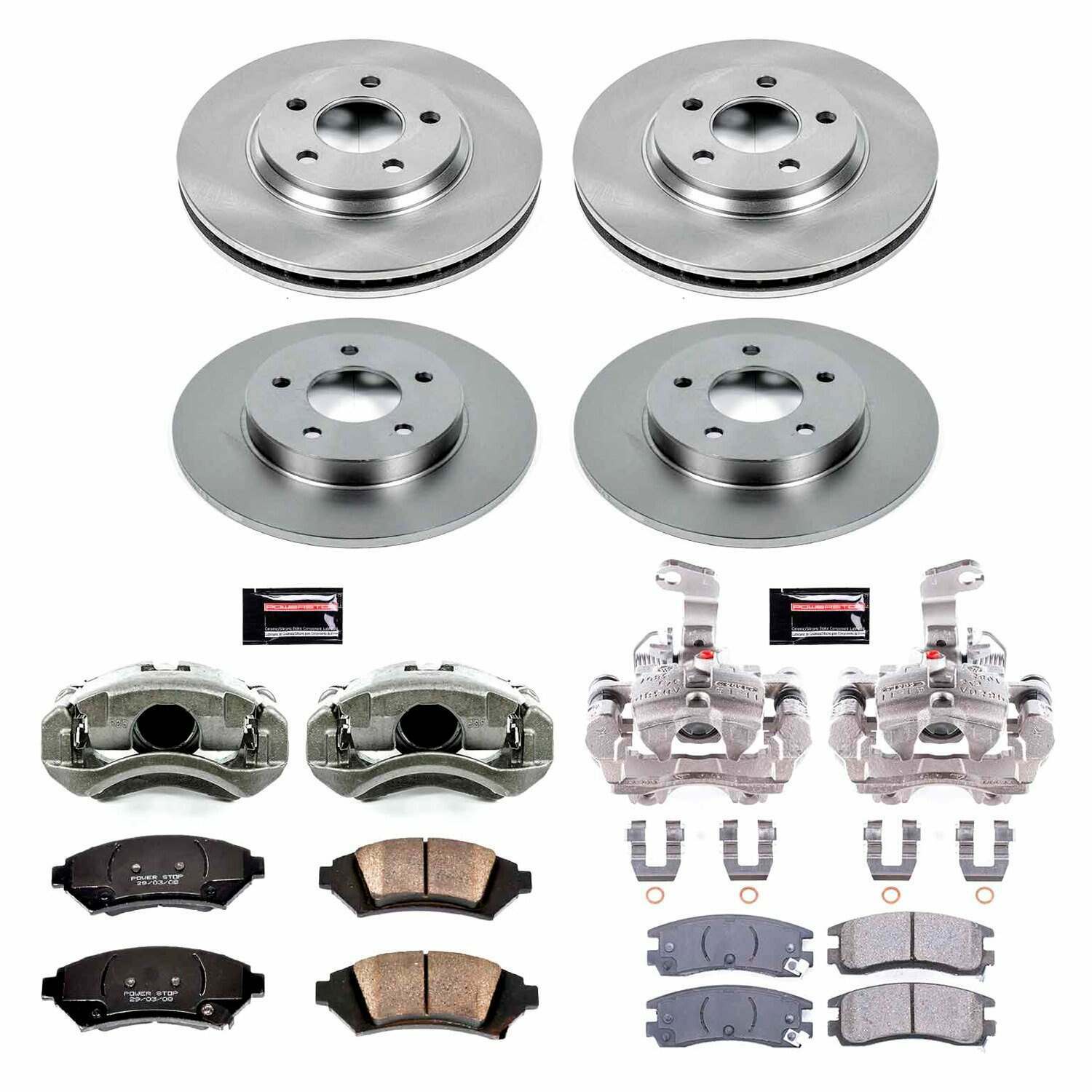 Power Stop 2005 Buick LeSabre Front & Rear Autospecialty Brake Kit w/Calipers - KCOE4379