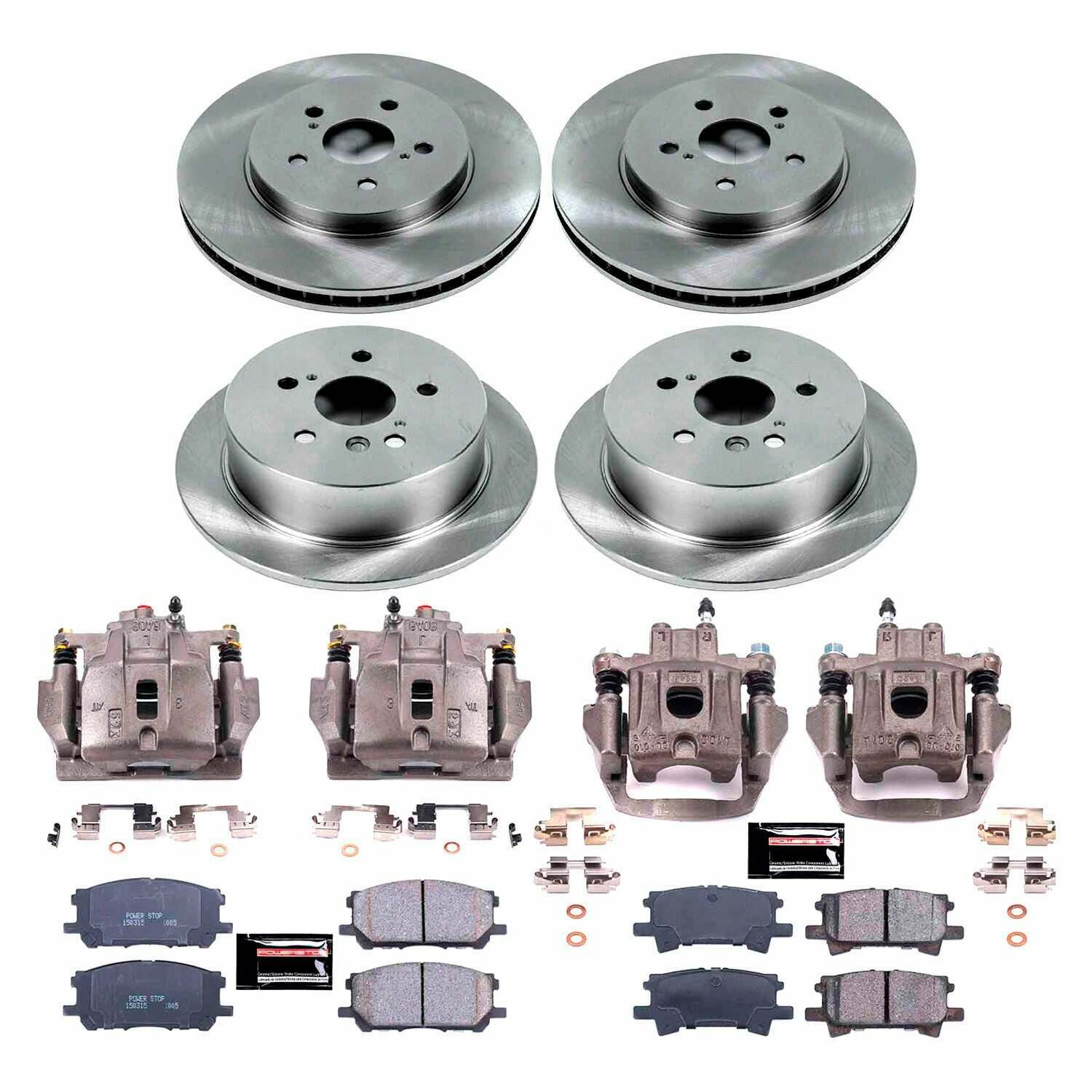 Power Stop 04-06 Lexus RX330 Front & Rear Autospecialty Brake Kit w/Calipers - KCOE4530