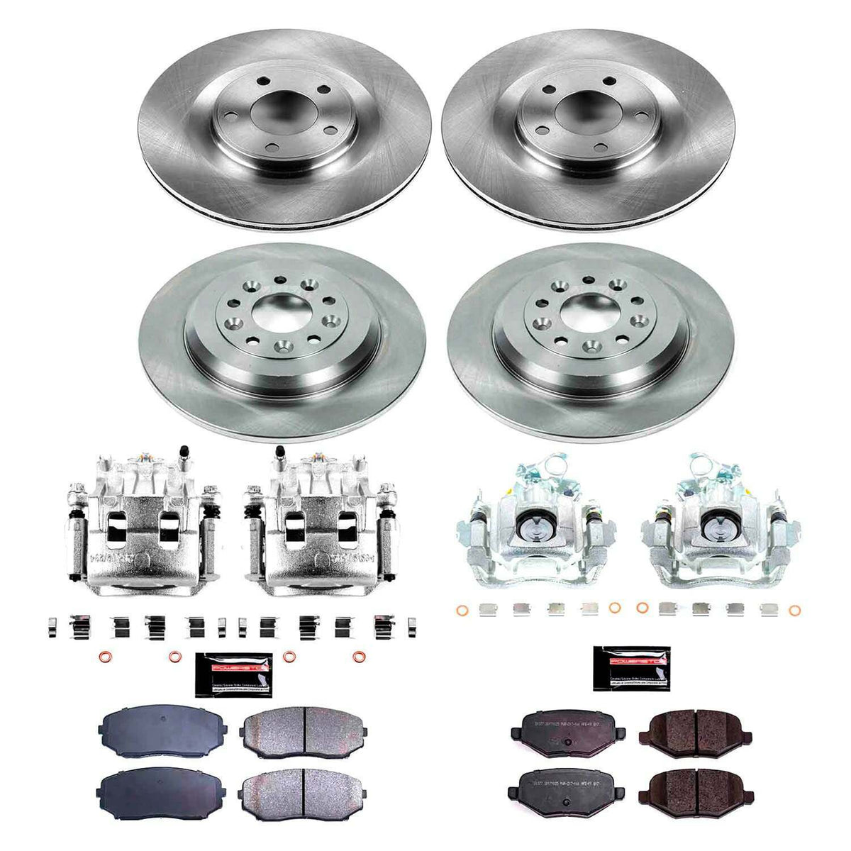 Power Stop 11-12 Ford Edge Front & Rear Autospecialty Kit w/Cals - KCOE5452