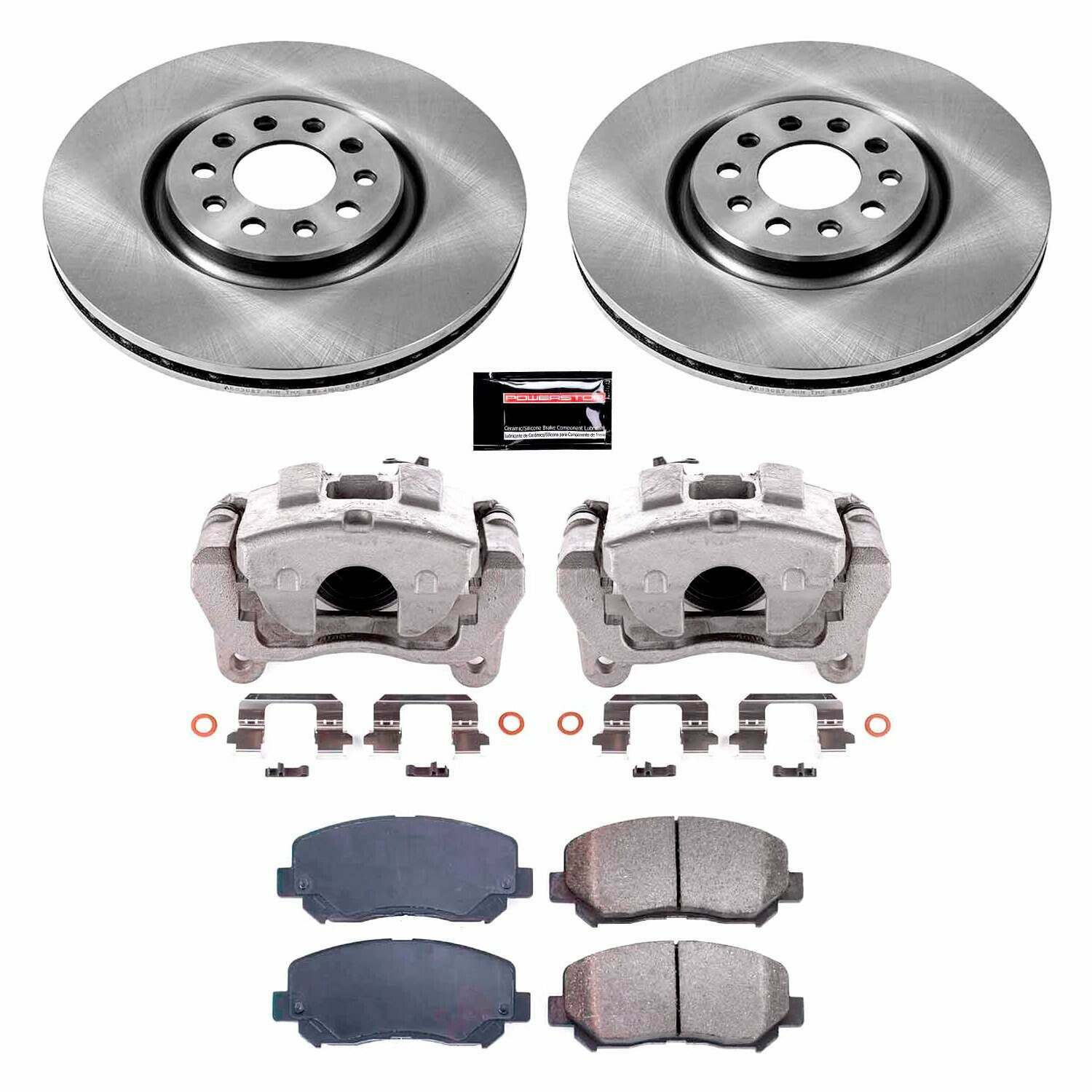 Power Stop 14-21 Jeep Cherokee Front Autospecialty Kit w/Cals - KCOE6538