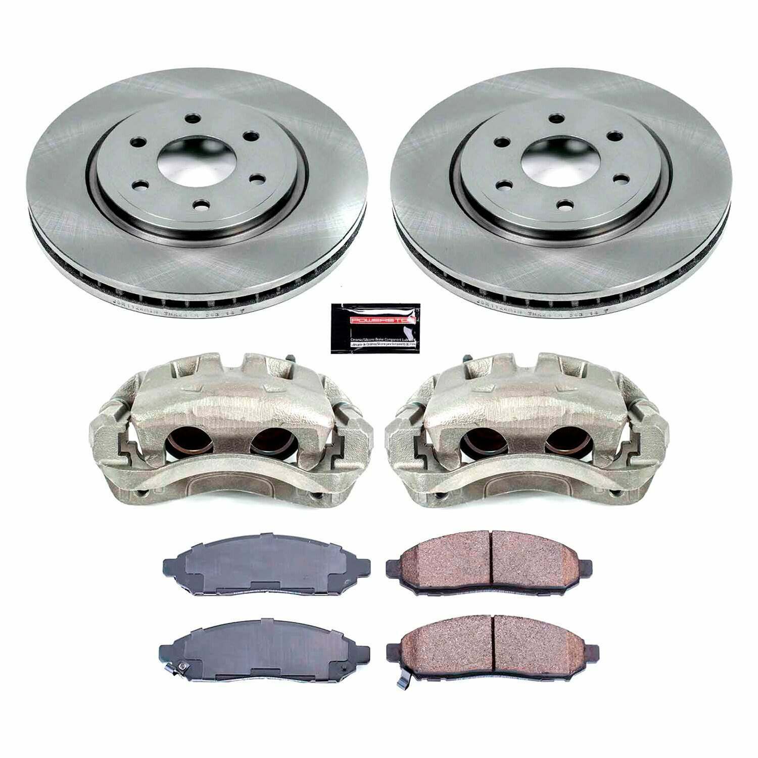 Power Stop 16-22 Nissan Frontier Front Autospecialty Kit w/Cals - KCOE8325