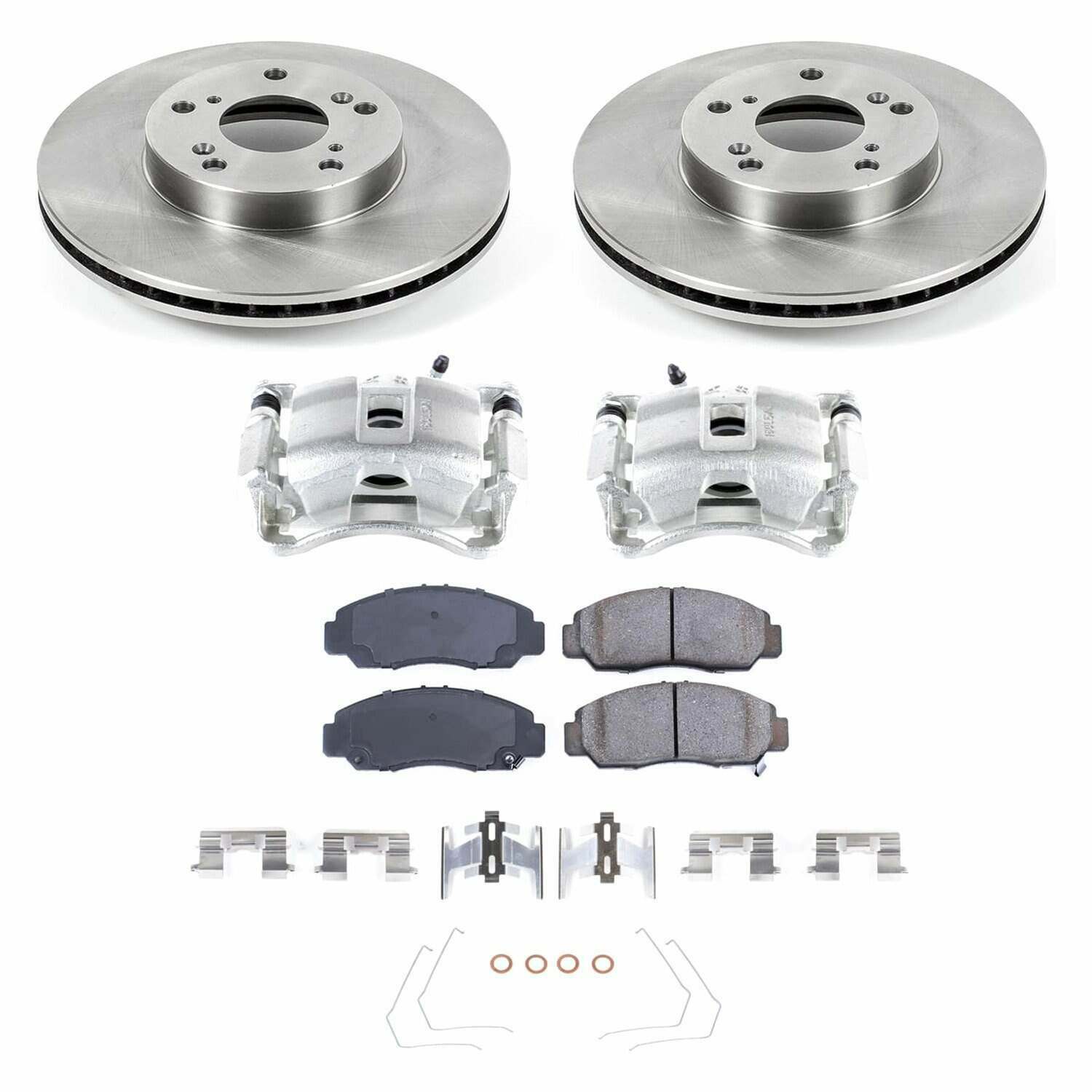Power Stop 06-11 Honda Civic Front Autospecialty Kit w/Calipers - KCOE9109