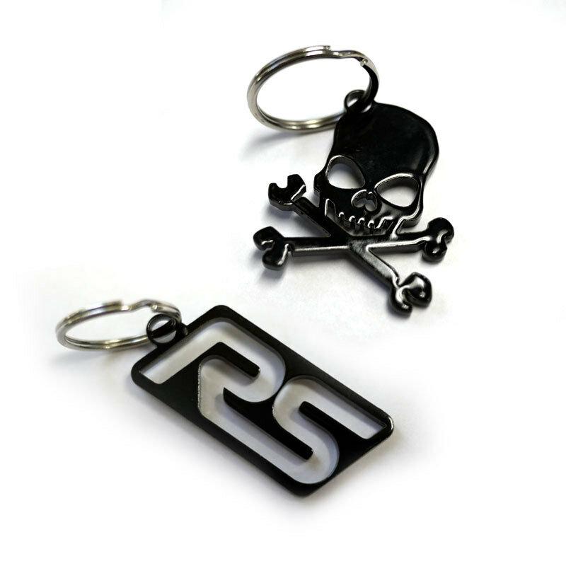 BKR Motorsports Stainless Key Chain Ring (Black Coated)