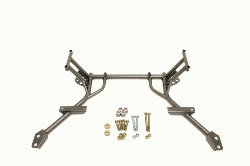BMR Suspension KM009H Tubular K-member with No Engine Mounts; for Standard Power Rack - Black Hammertone (2005-2010 Mustang)