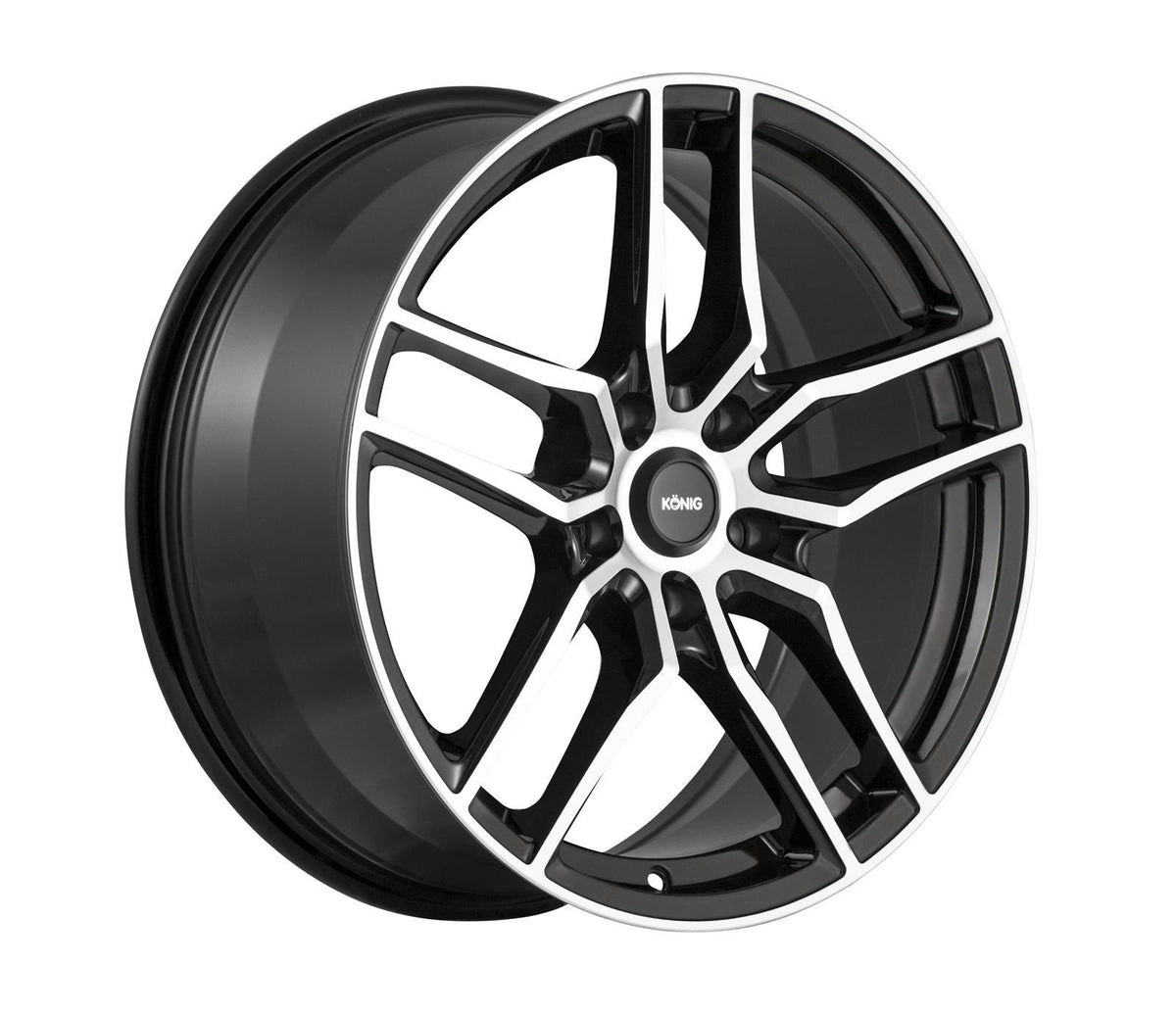 Konig Intention 16X7.5 5X100 Et45 Gloss Black / Machine Face - IO76510455