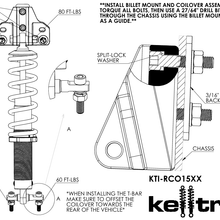 KellTrac Double Adjustable Rear Coilover Kit, STREET-STRIP (2015-2025 Mustang) - KTI-RCO15DA-SS