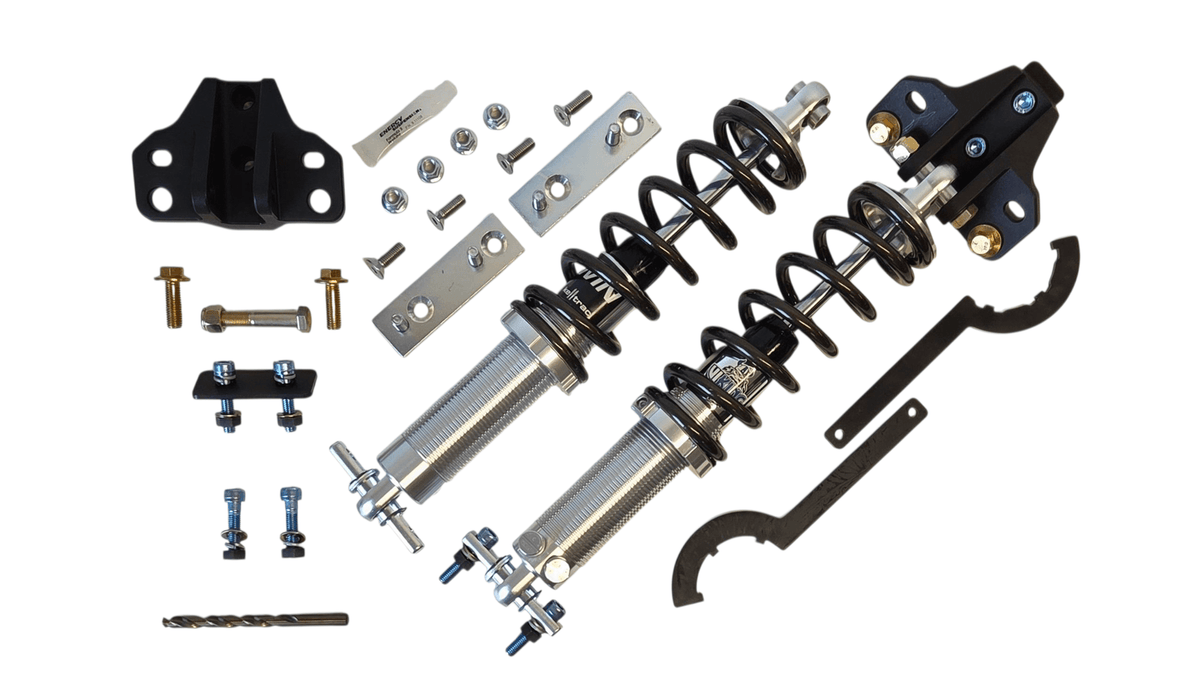 KellTrac Double Adjustable Rear Coilover Kit, STREET (2015-2025 Mustang) - KTI-RCO15DA-S