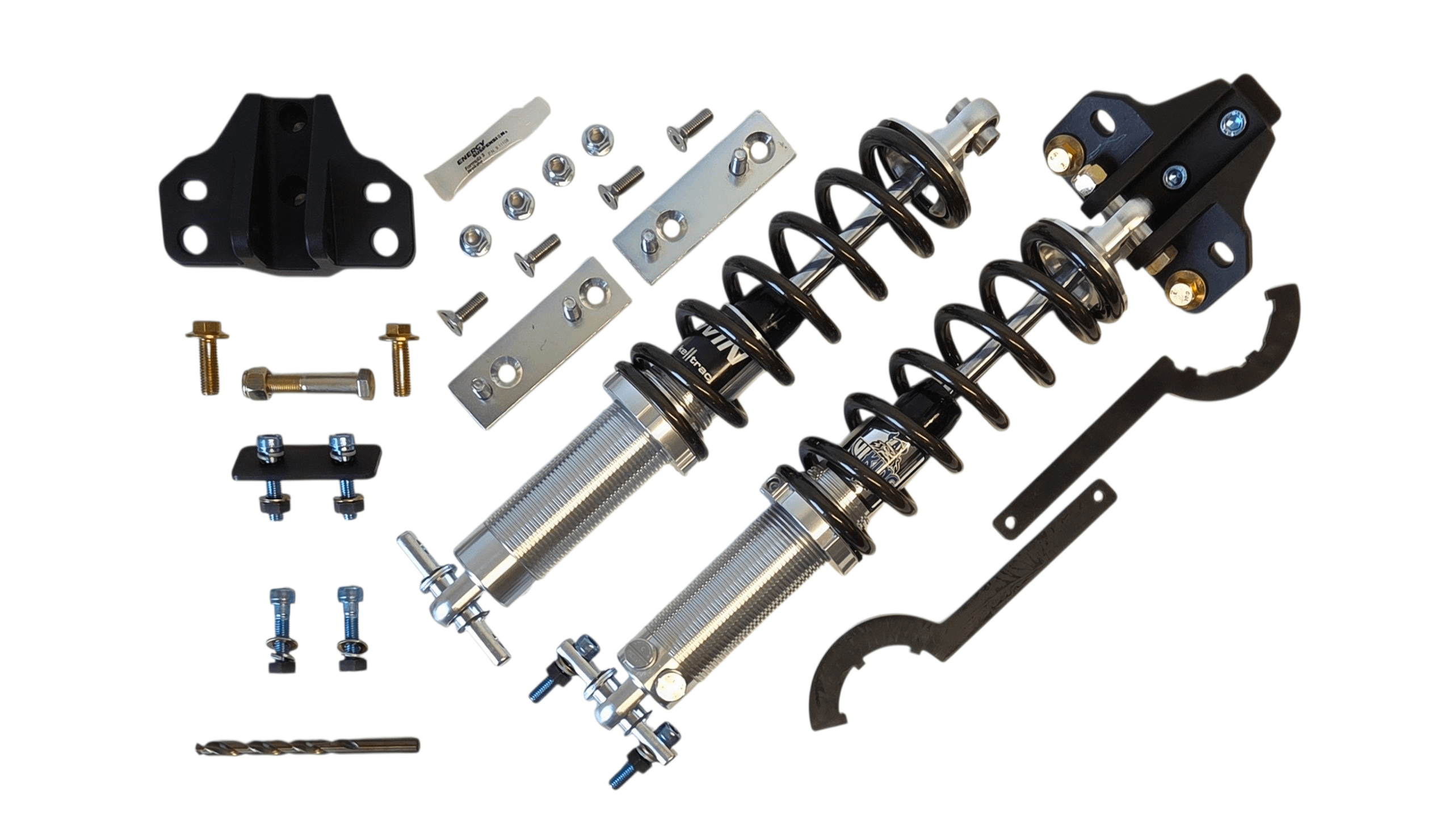 KellTrac Double Adjustable Rear Coilover Kit, STREET-STRIP (2015-2025 Mustang) - KTI-RCO15DA-SS