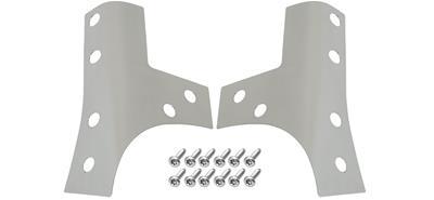 Kentrol Jeep JK Windshield Support Overlays Pair 07-18 Wrangler JK Polished Silver - 30074