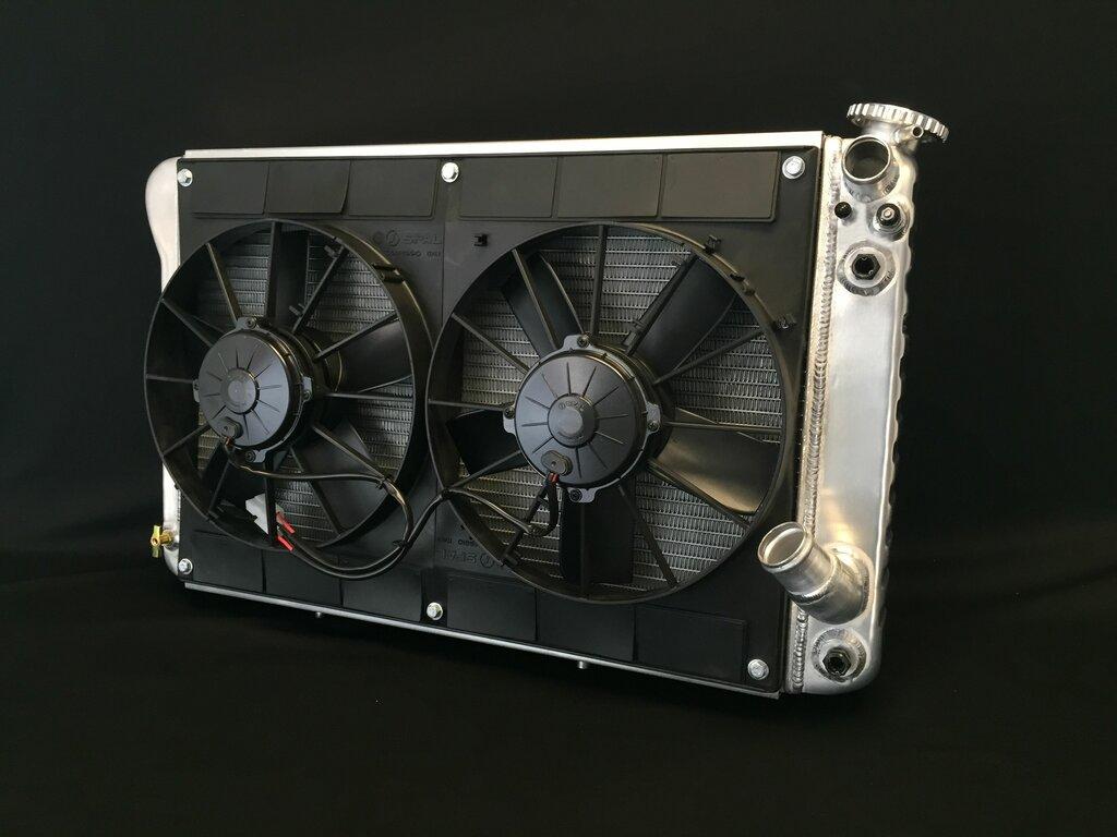 DeWitts 1963-65 CORVETTE MOD. CF LS Radiator Combo Dual 11" Fans - 32-6139024A