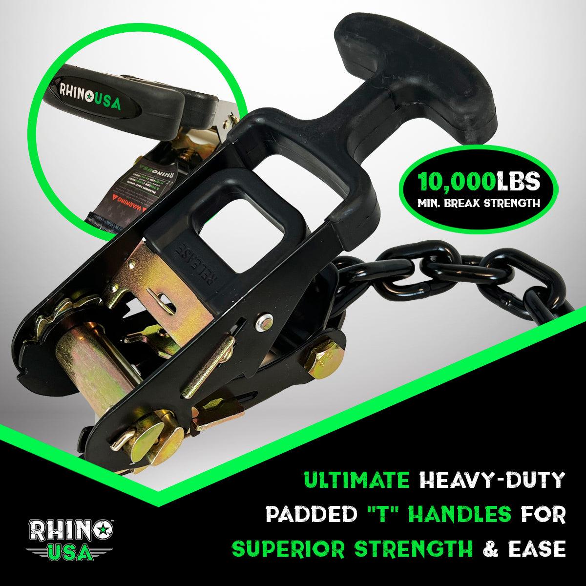Rhino USA Rhino Usa Lasso Straps; Basket Straps - Black - LASSO-STRAPS-BLK