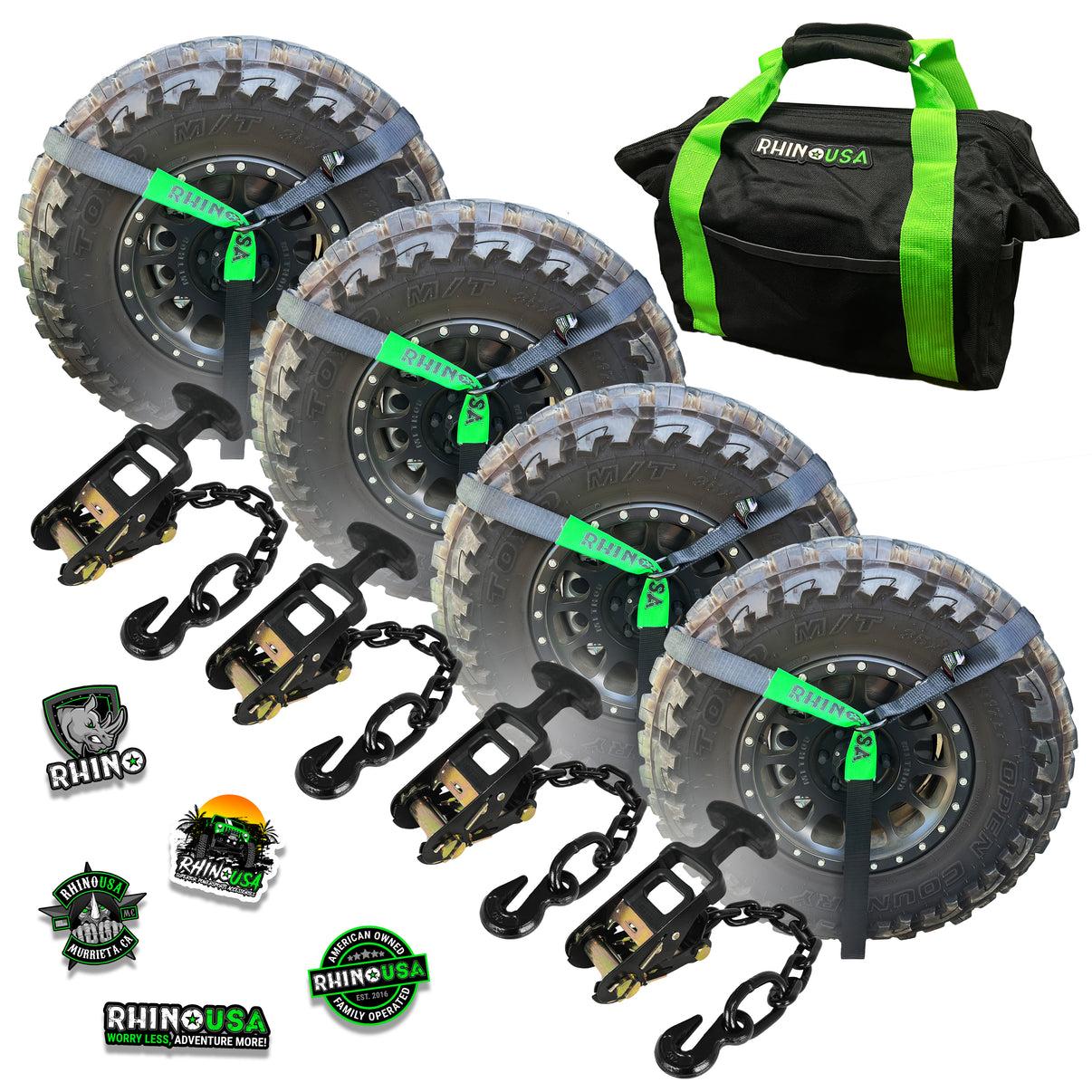 Rhino USA Rhino Usa Lasso Straps; Basket Straps - Black - LASSO-STRAPS-BLK